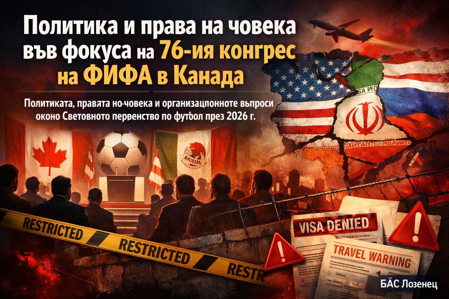 Политика и права на човека във фокуса на 76-ия конгрес на ФИФА в Канада