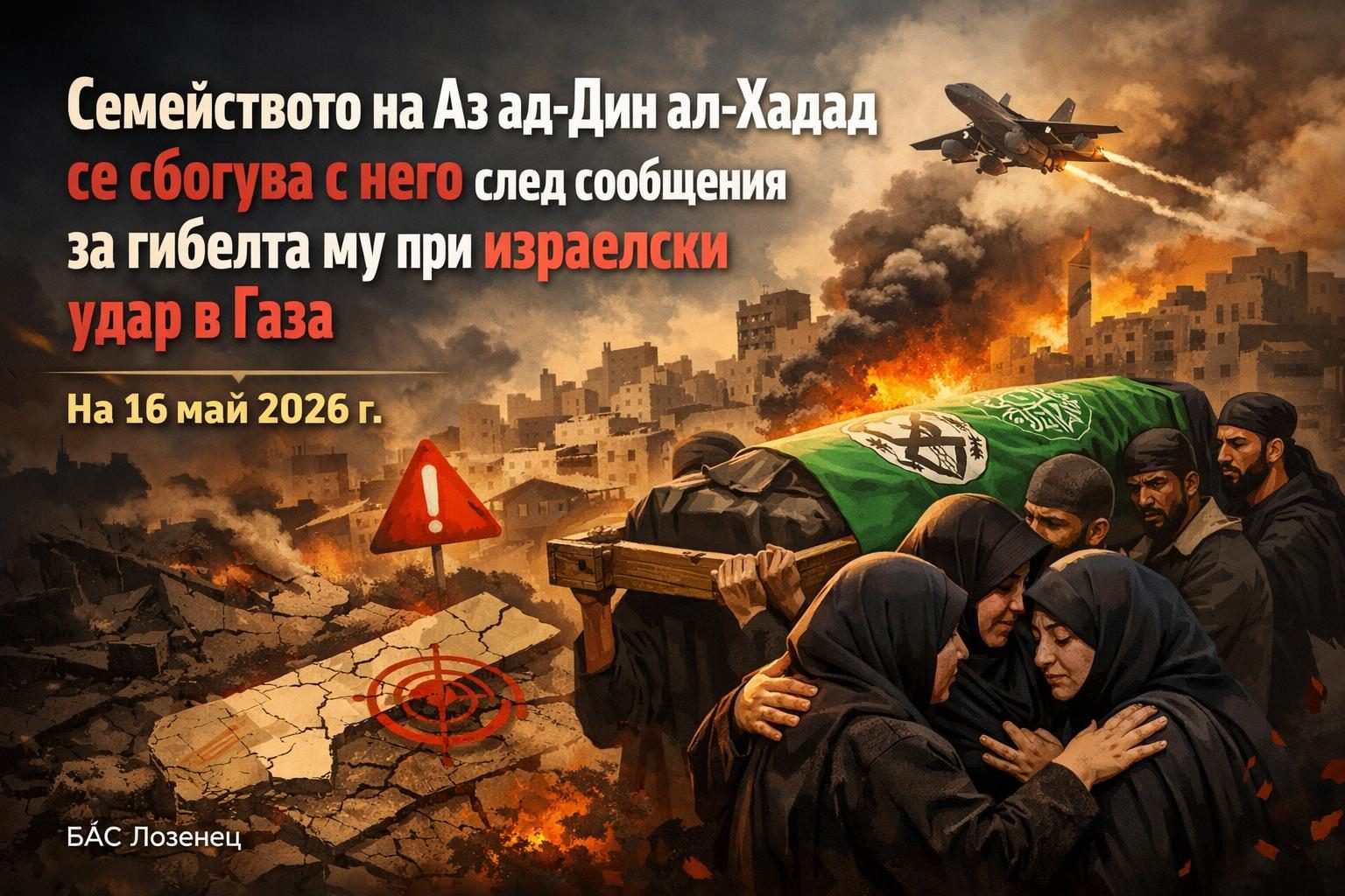 Семейството на Аз ад-Дин ал-Хадад се сбогува с него след съобщения за гибелта му при израелски удар в Газа