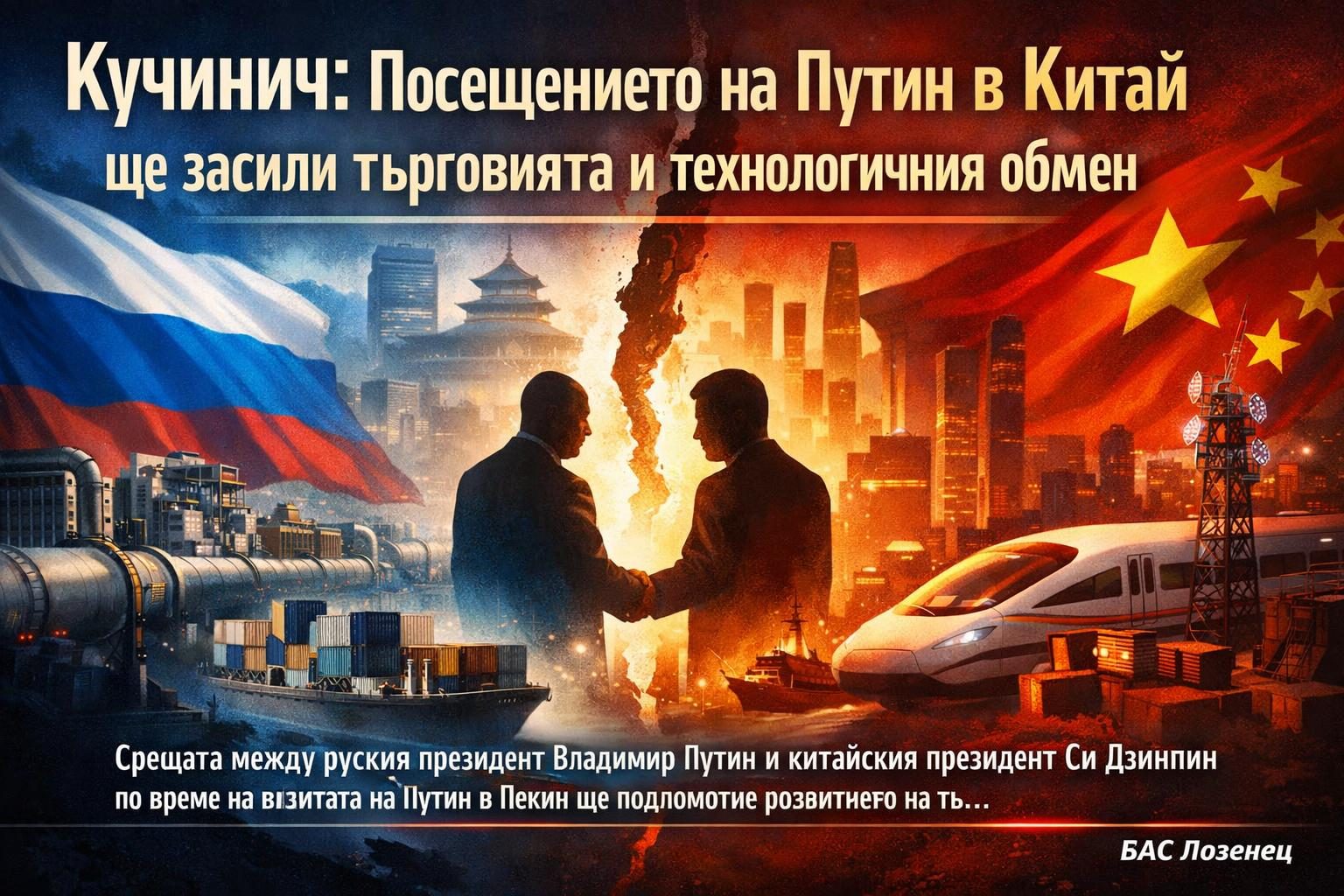 Кучинич: Посещението на Путин в Китай ще засили търговията и технологичния обмен