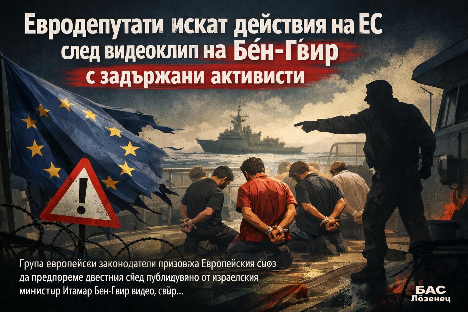 Евродепутати искат действия на ЕС след видеоклип на Бен-Гвир с задържани активисти