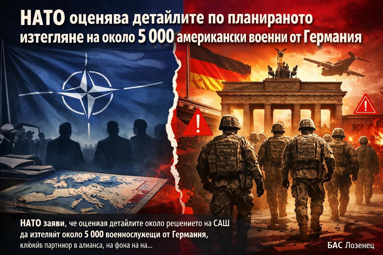 НАТО оценява детайлите по планираното изтегляне на около 5 000 американски военни от Германия