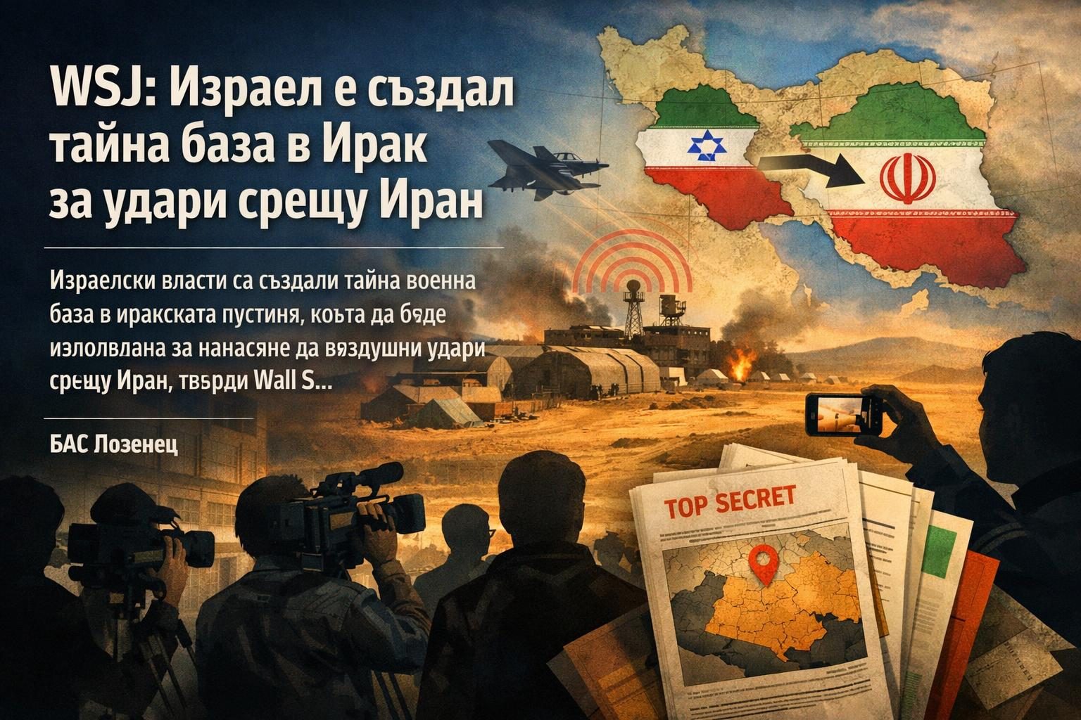 WSJ: Израел е създал тайна база в Ирак за удари срещу Иран