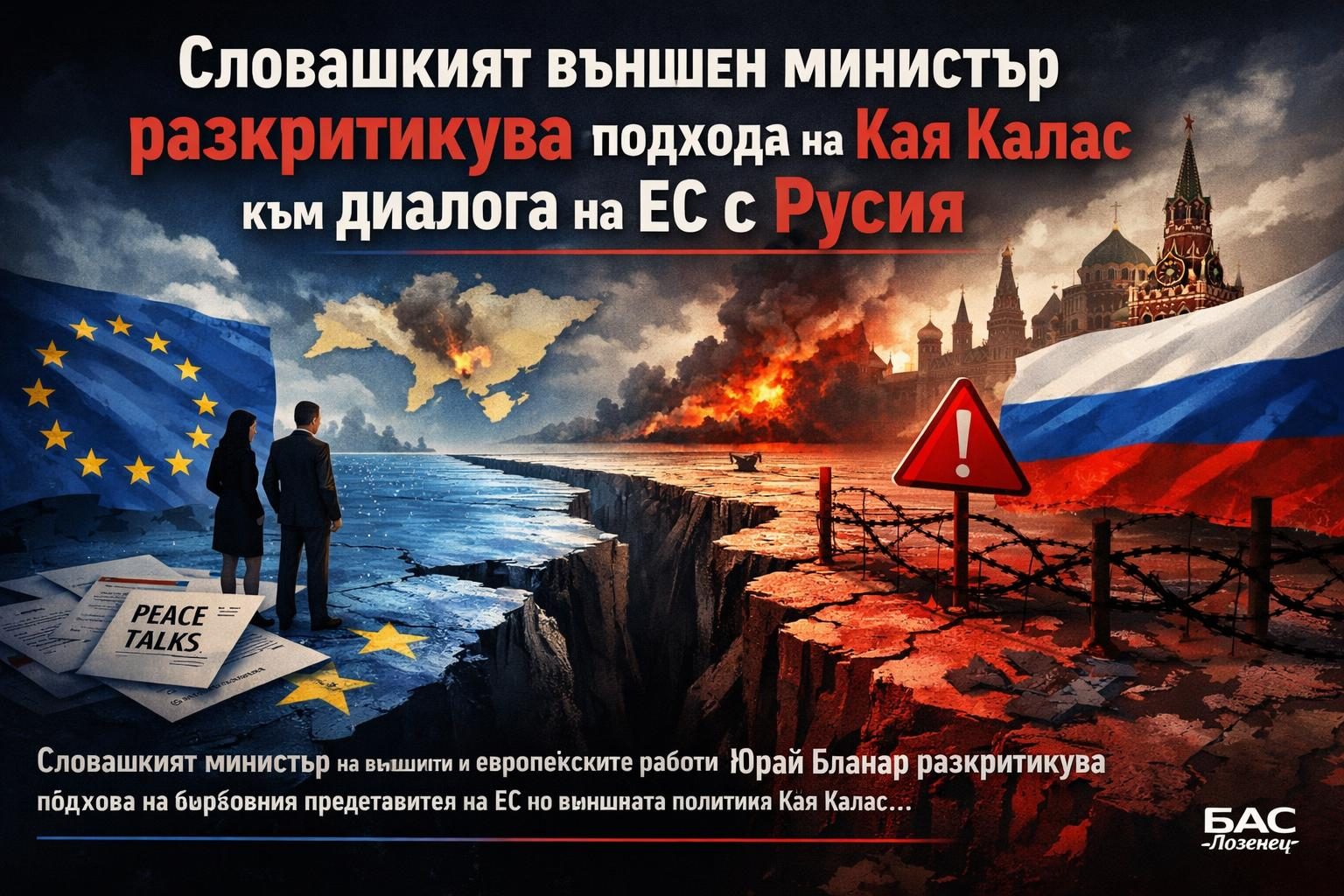 Словашкият външен министър разкритикува подхода на Кая Калас към диалога на ЕС с Русия