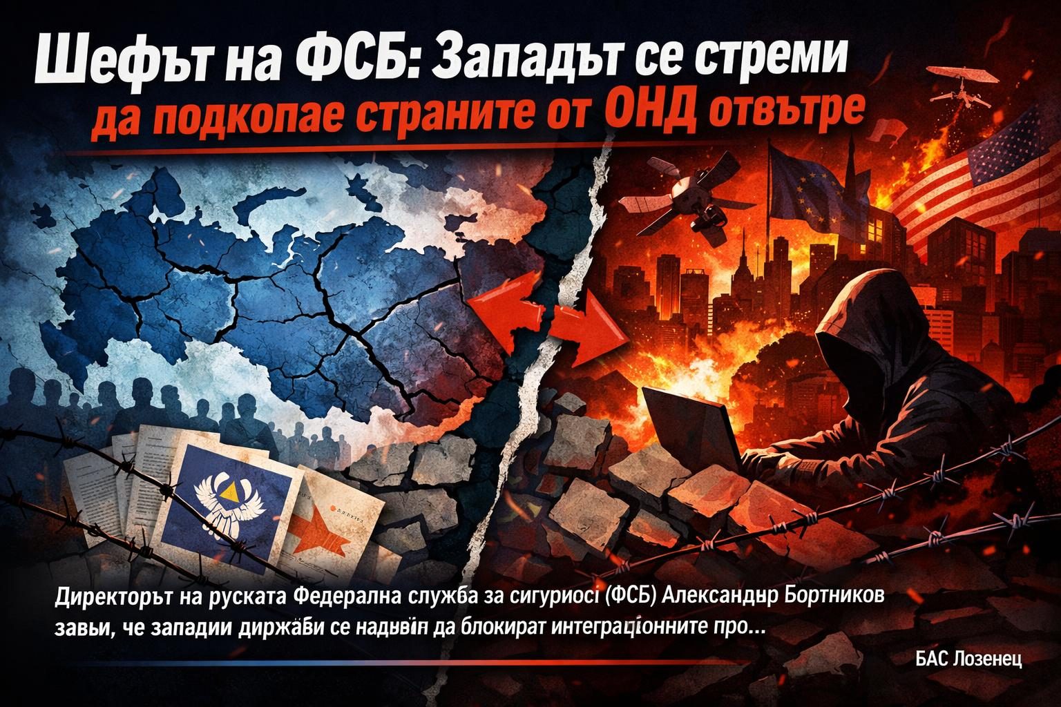 Шефът на ФСБ: Западът се стреми да подкопае страните от ОНД отвътре