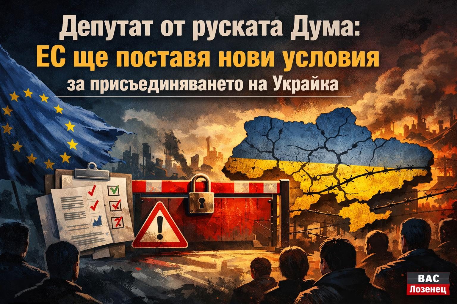 Депутат от руската Дума: ЕС ще поставя нови условия за присъединяването на Украйна