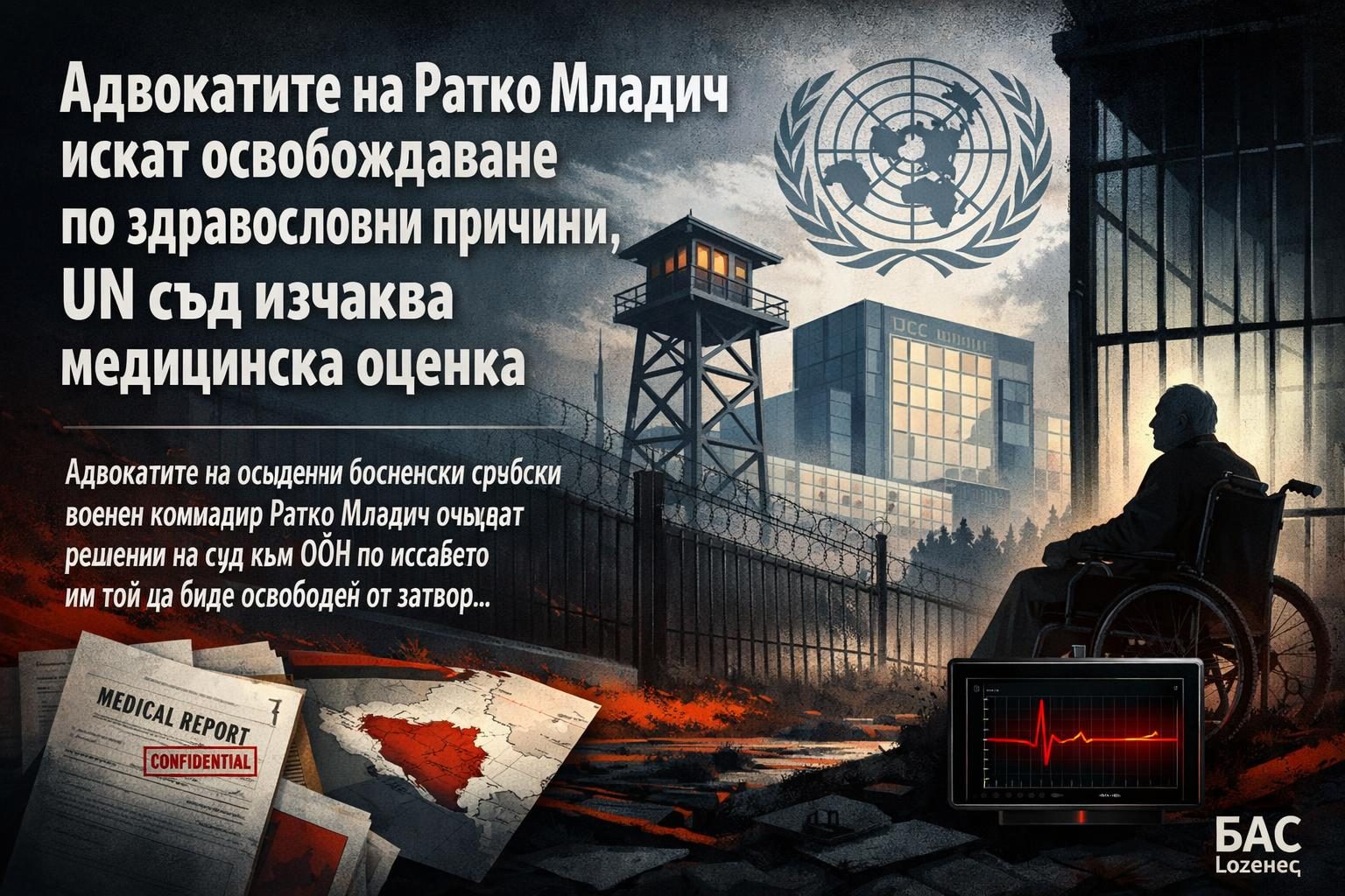 Адвокатите на Ратко Младич искат освобождаване по здравословни причини, UN съд изчаква медицинска оценка