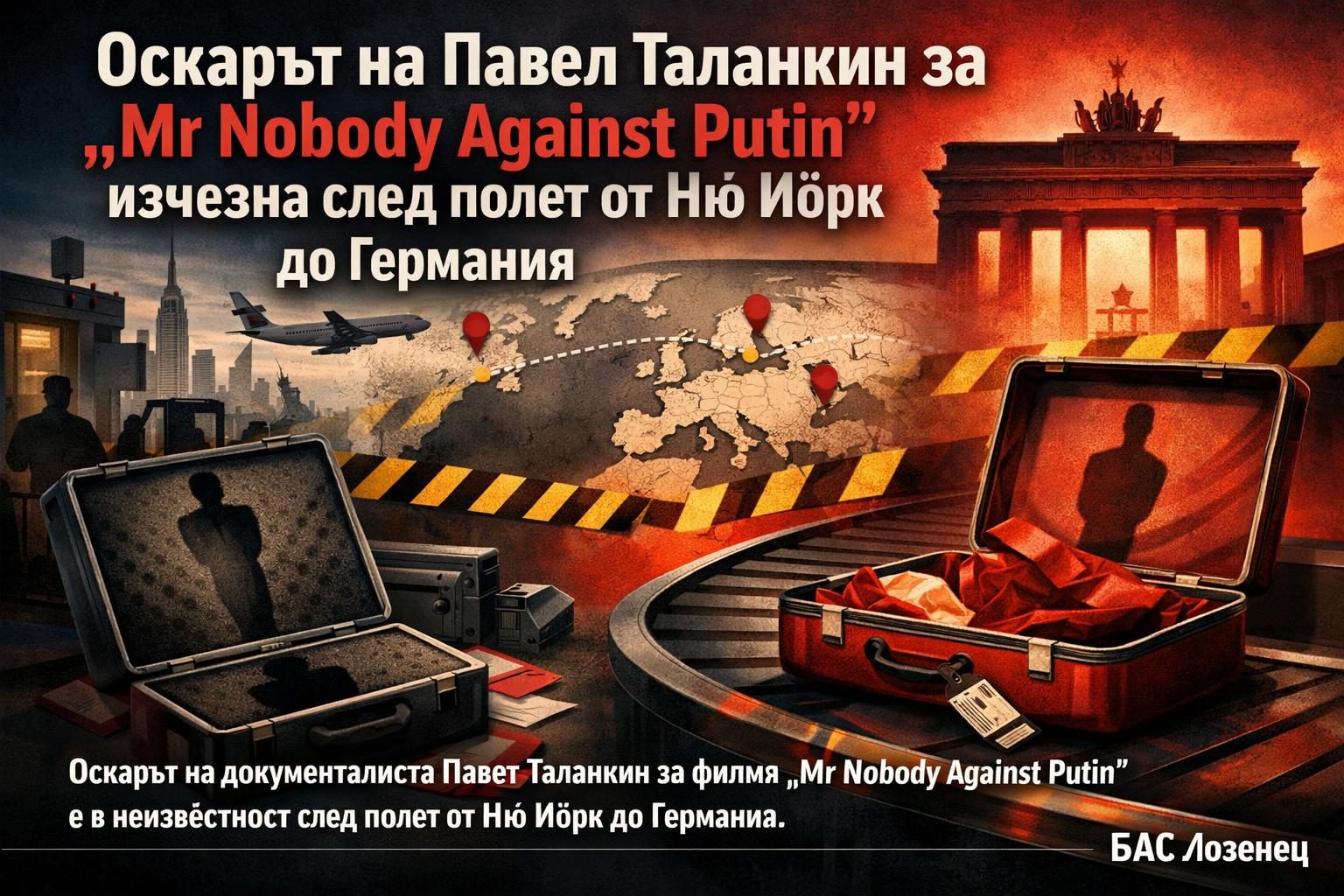 Оскарът на Павел Таланкин за „Mr Nobody Against Putin“ изчезна след полет от Ню Йорк до Германия