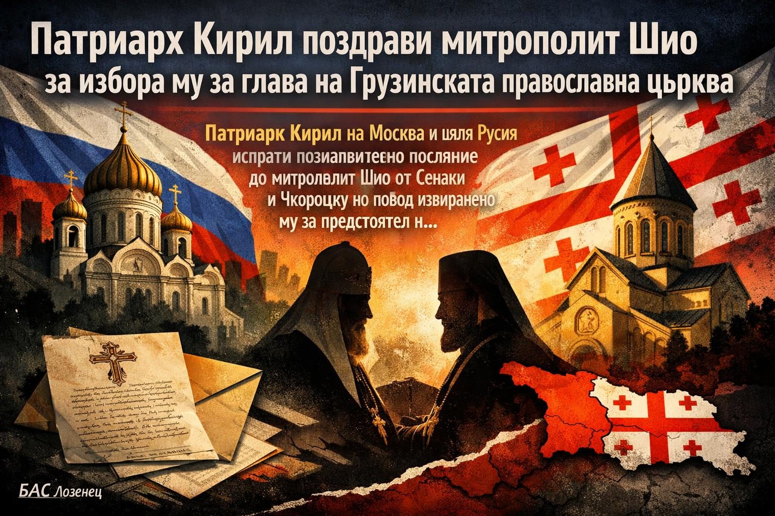 Патриарх Кирил поздрави митрополит Шио за избора му за глава на Грузинската православна църква