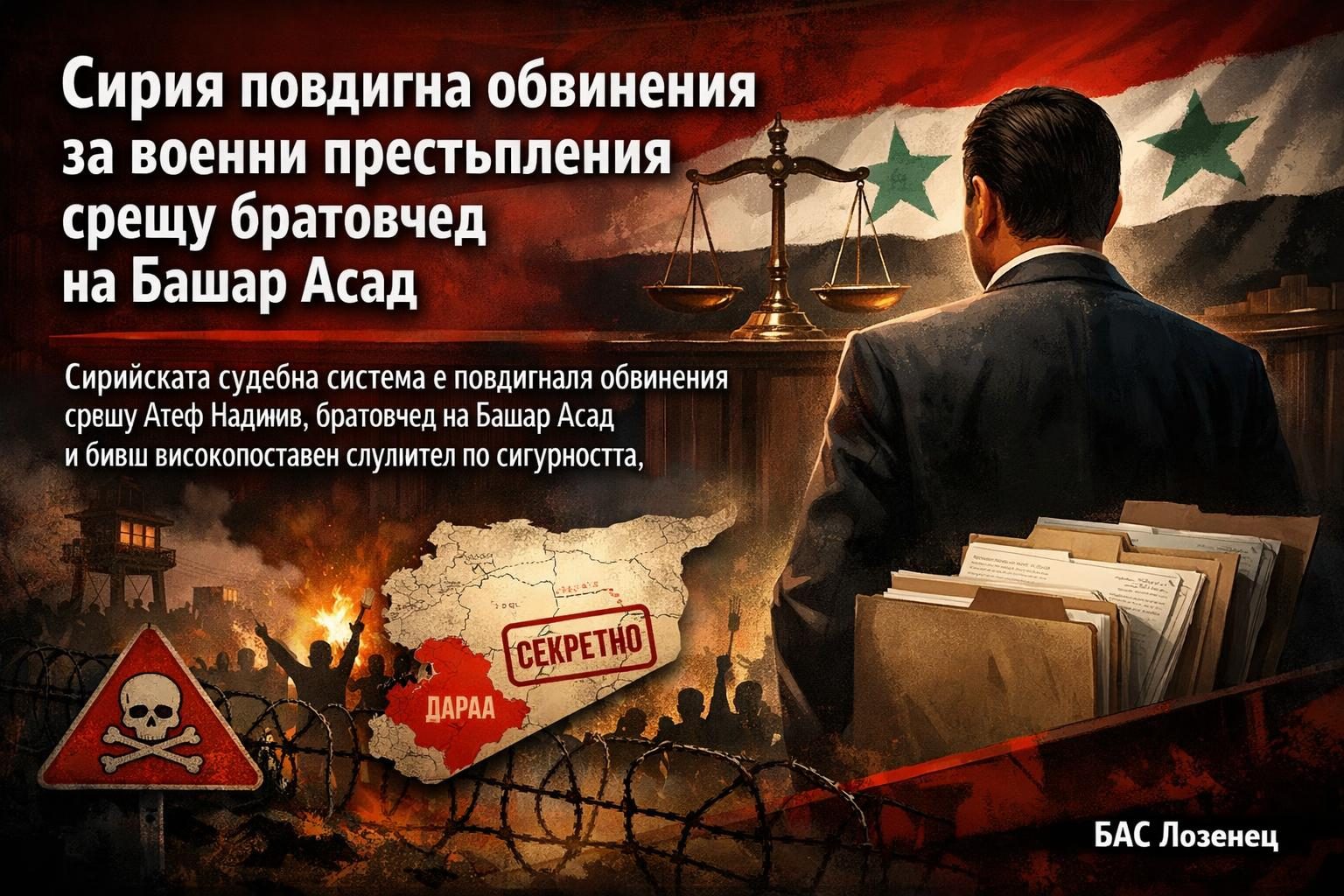 Сирия повдигна обвинения за военни престъпления срещу братовчед на Башар Асад