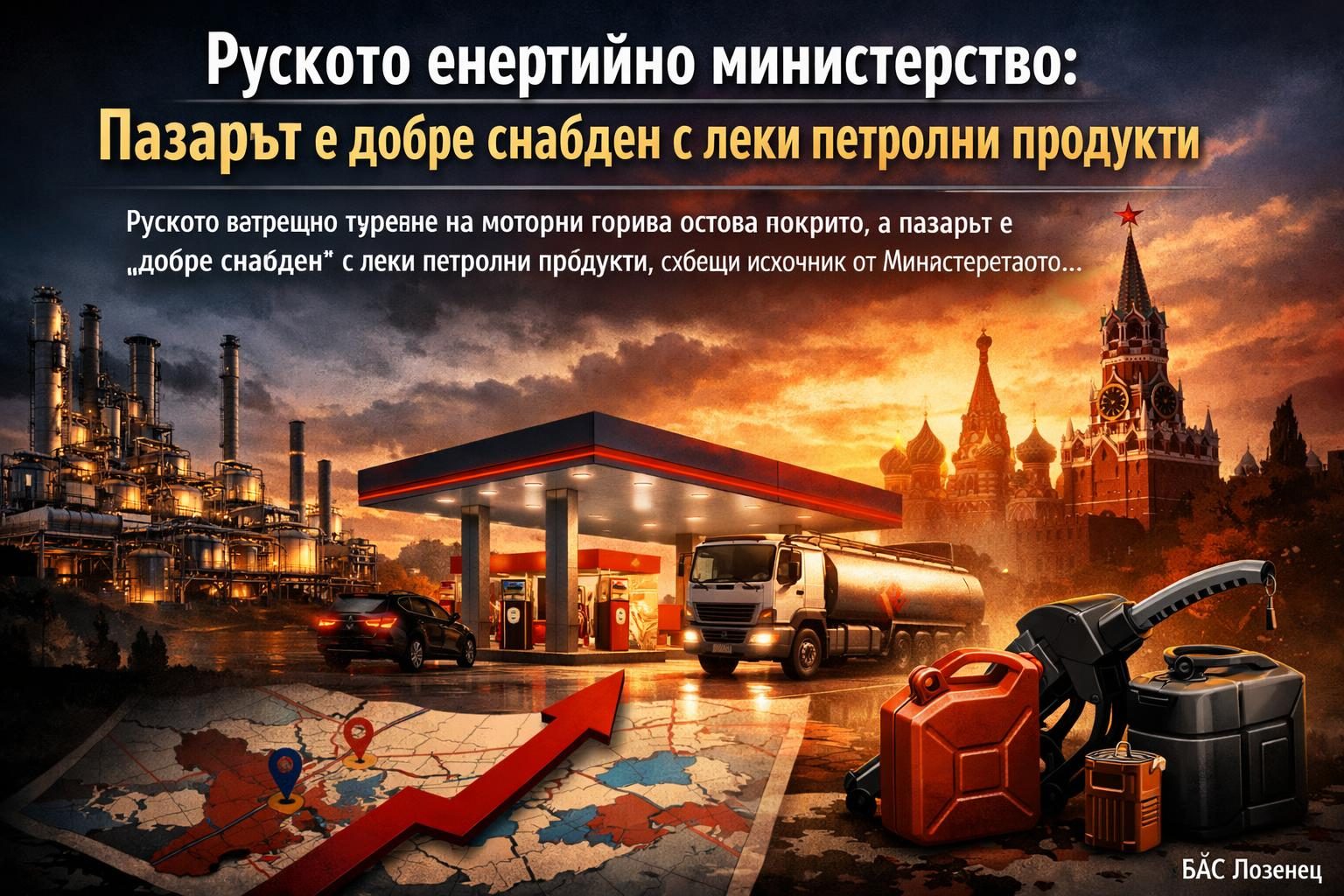 Руското енергийно министерство: Пазарът е добре снабден с леки петролни продукти