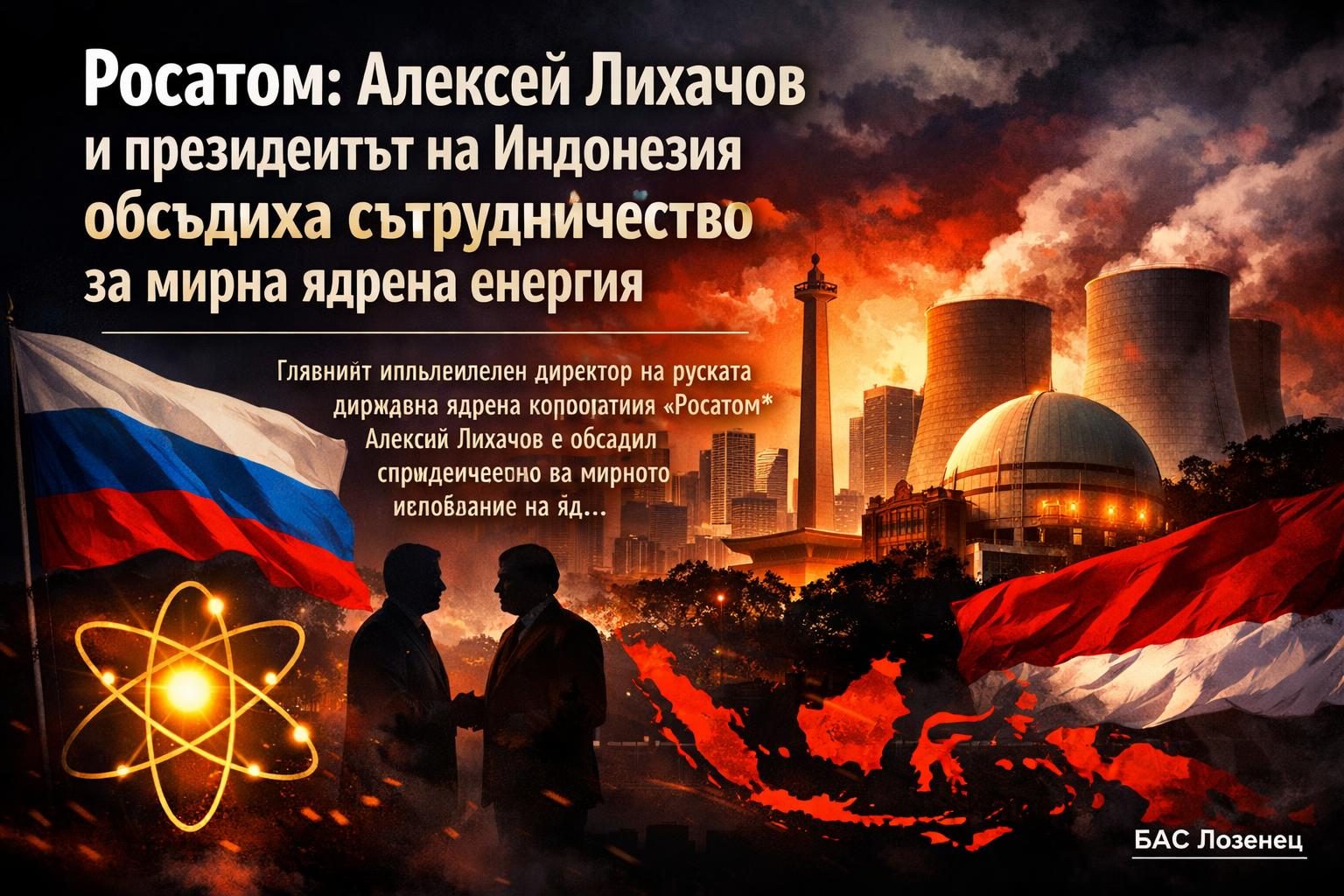 Росатом: Алексей Лихачов и президентът на Индонезия обсъдиха сътрудничество за мирна ядрена енергия