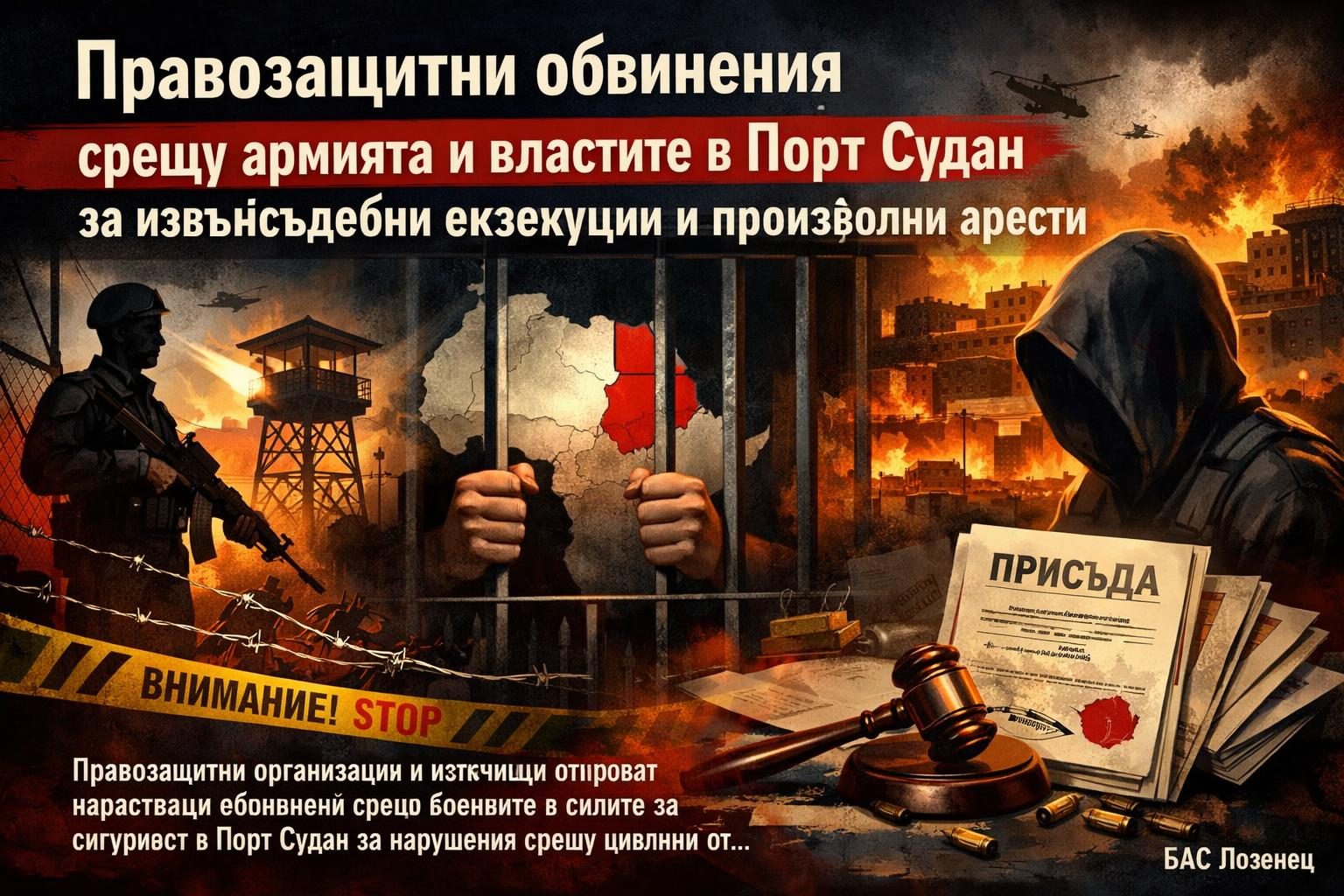 Правозащитни обвинения срещу армията и властите в Порт Судан за извънсъдебни екзекуции и произволни арести