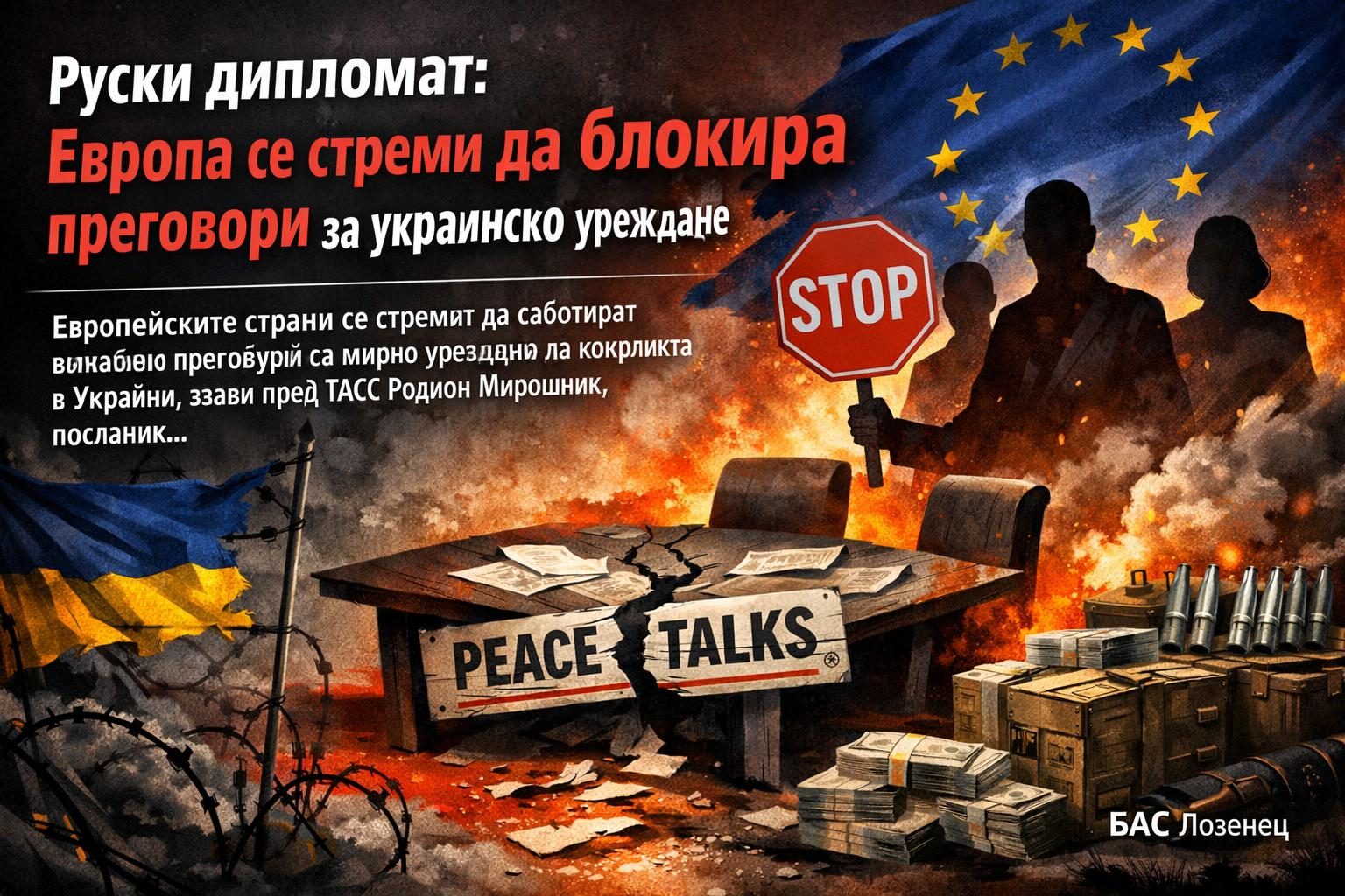 Руски дипломат: Европа се стреми да блокира преговори за украинско уреждане