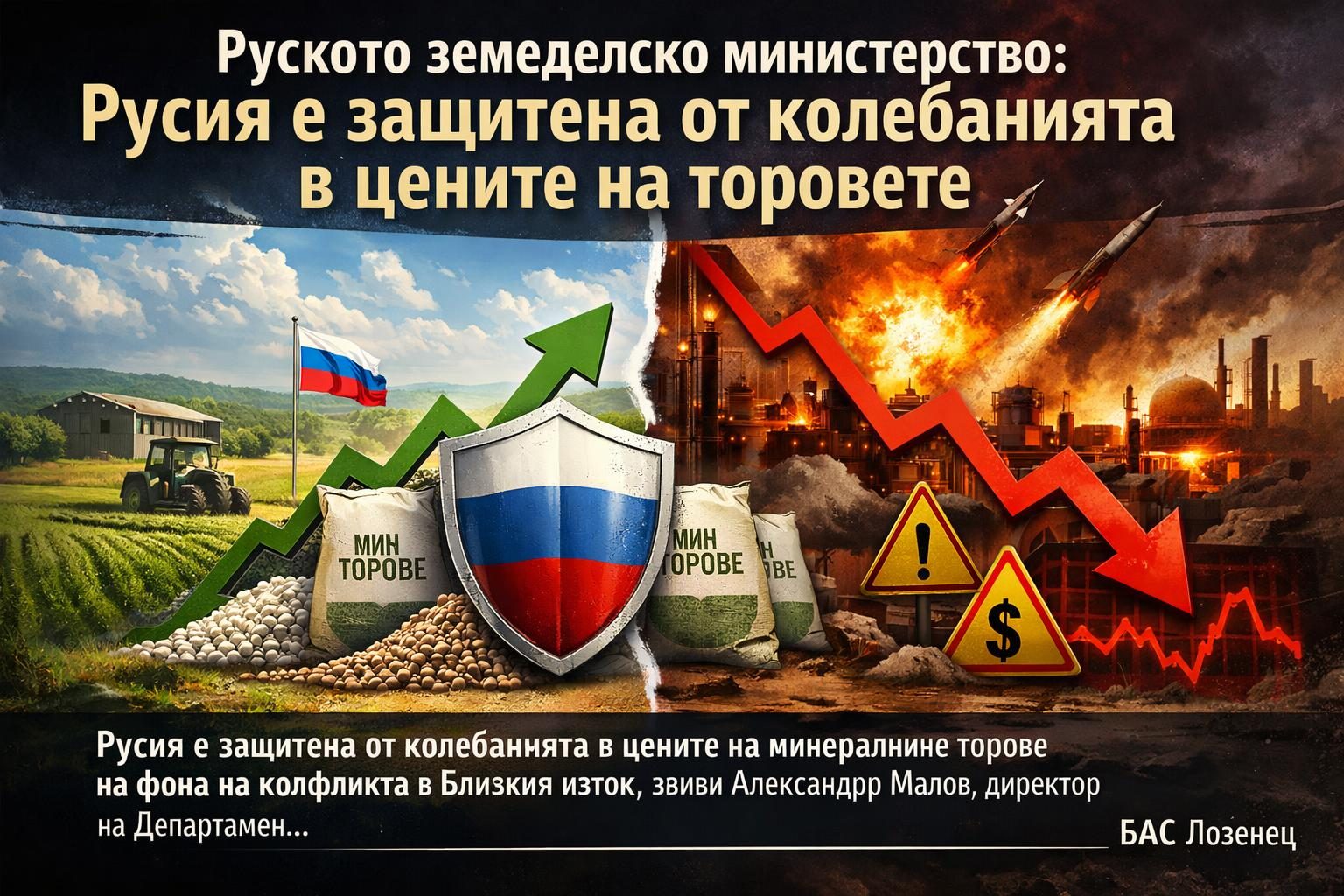 Руското земеделско министерство: Русия е защитена от колебанията в цените на торовете