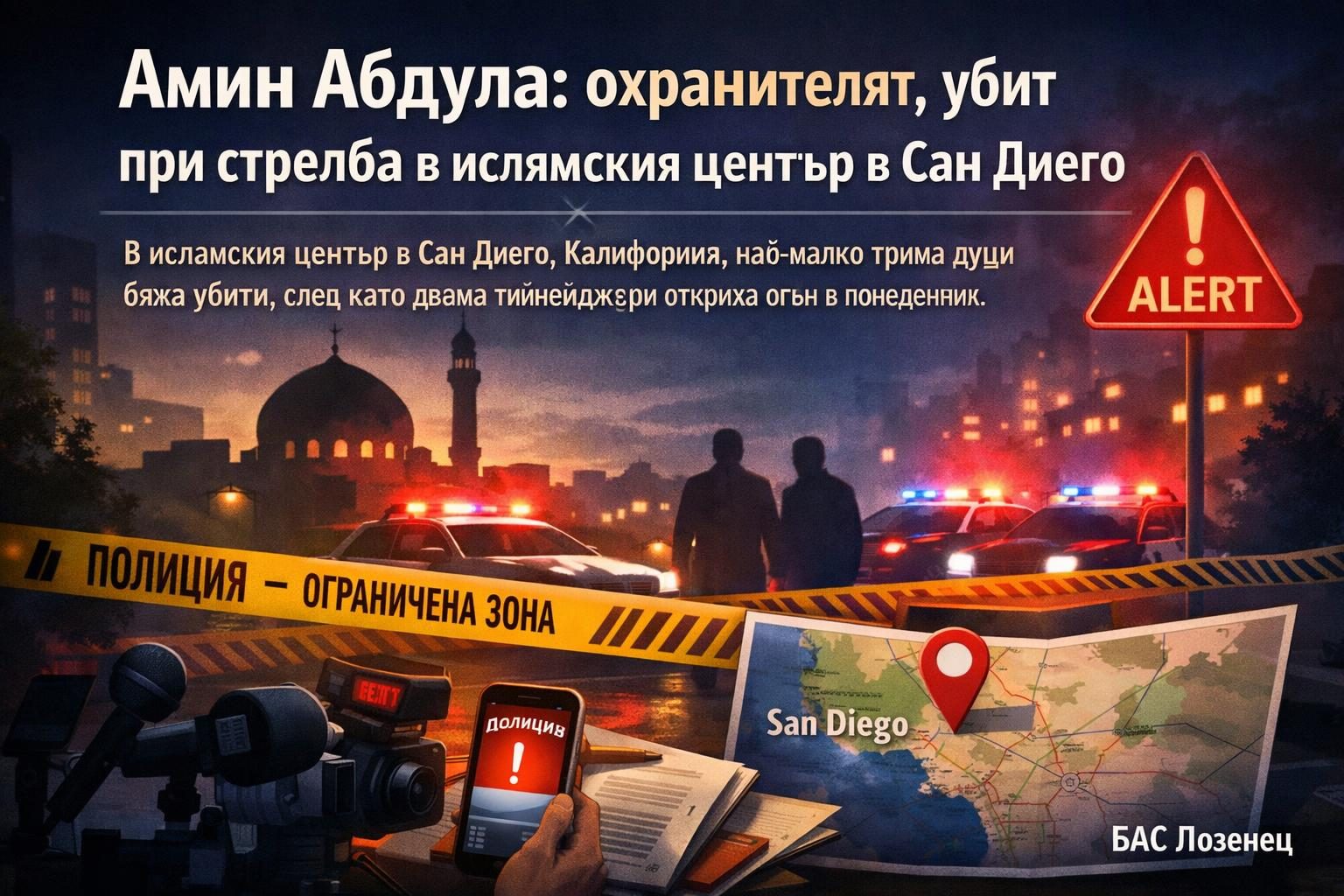 Амин Абдула: охранителят, убит при стрелба в ислямския център в Сан Диего