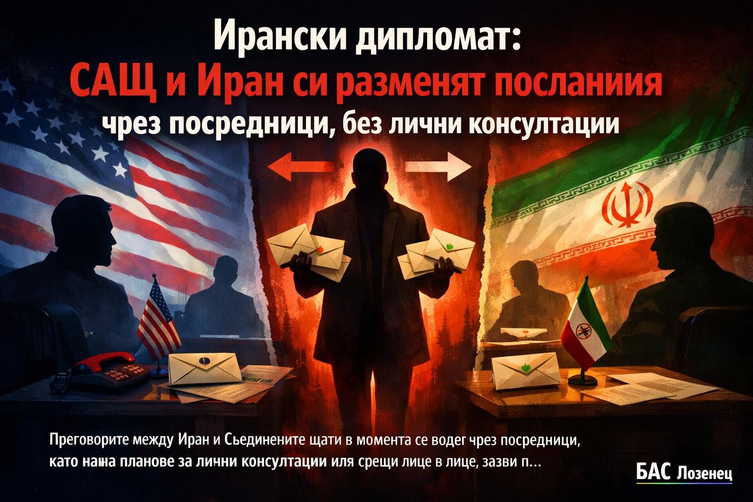 Ирански дипломат: САЩ и Иран си разменят послания чрез посредници, без лични консултации