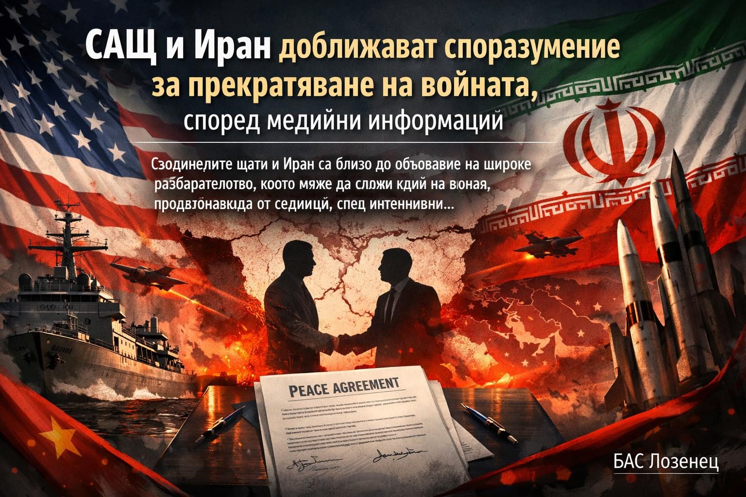 САЩ и Иран доближават споразумение за прекратяване на войната, според медийни информации