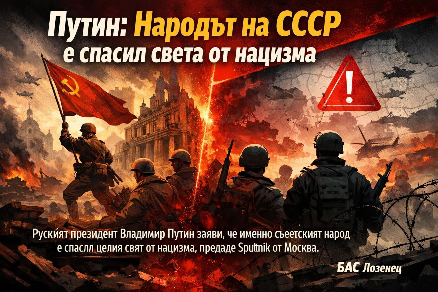 Путин: Народът на СССР е спасил света от нацизма