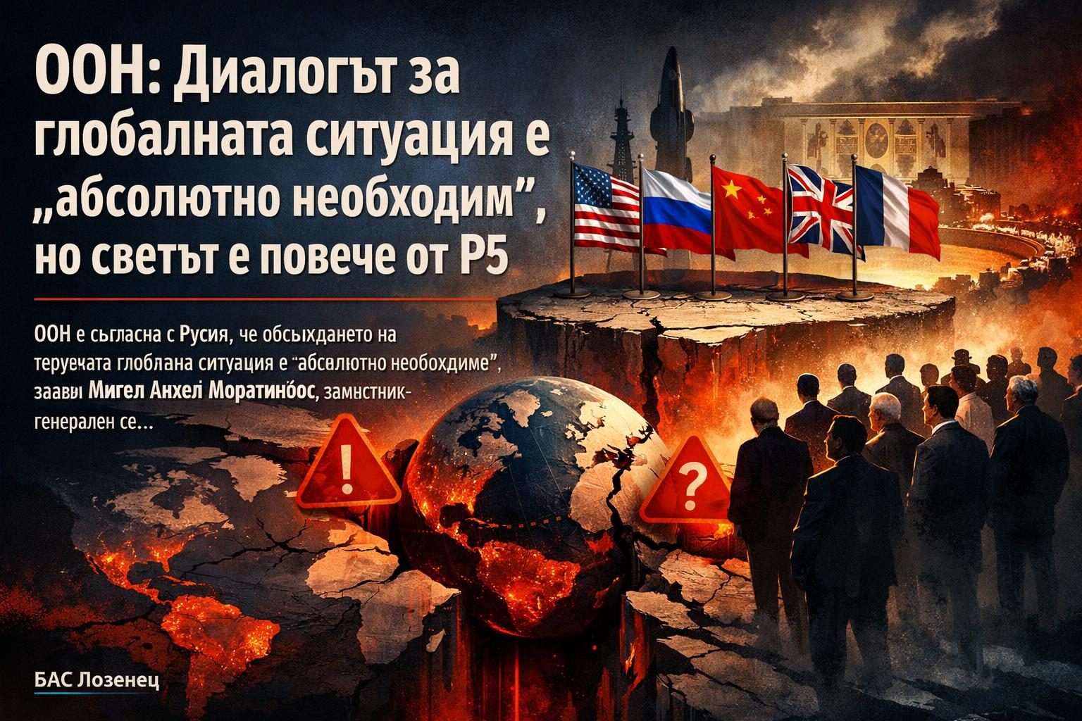 ООН: Диалогът за глобалната ситуация е „абсолютно необходим“, но светът е повече от P5
