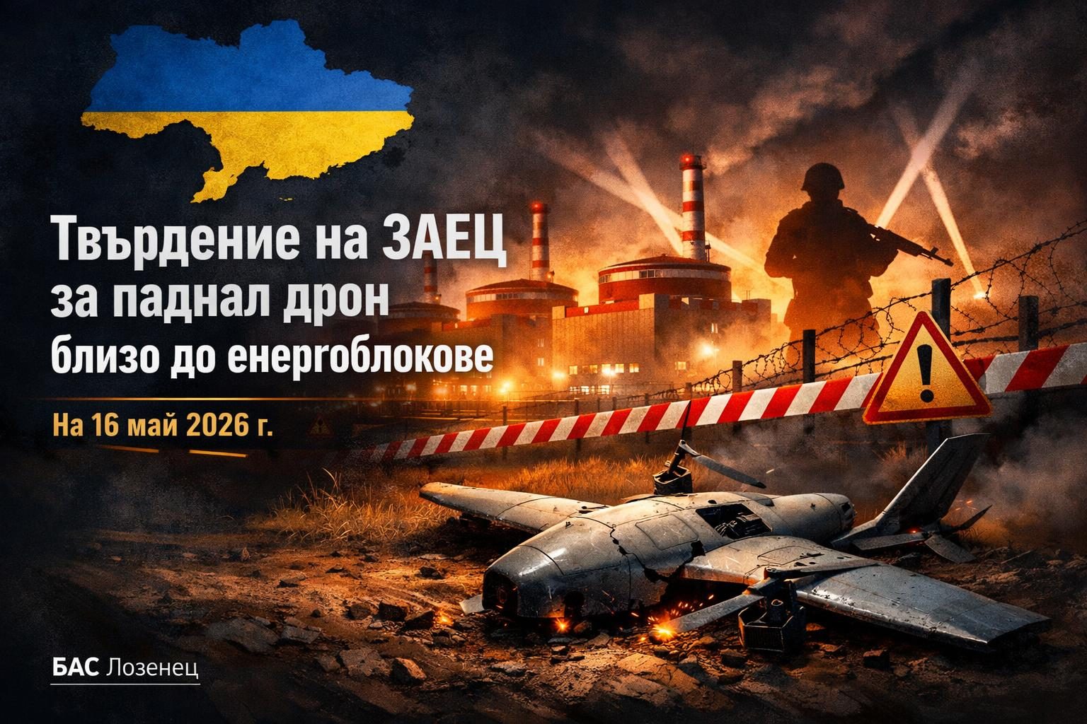 Твърдение на ЗАЕЦ за паднал дрон близо до енергоблокове