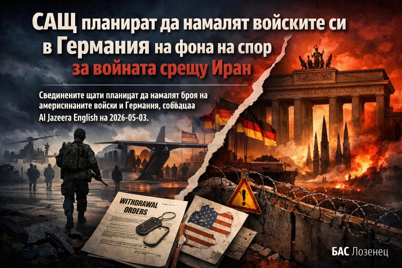 САЩ планират да намалят войските си в Германия на фона на спор за войната срещу Иран