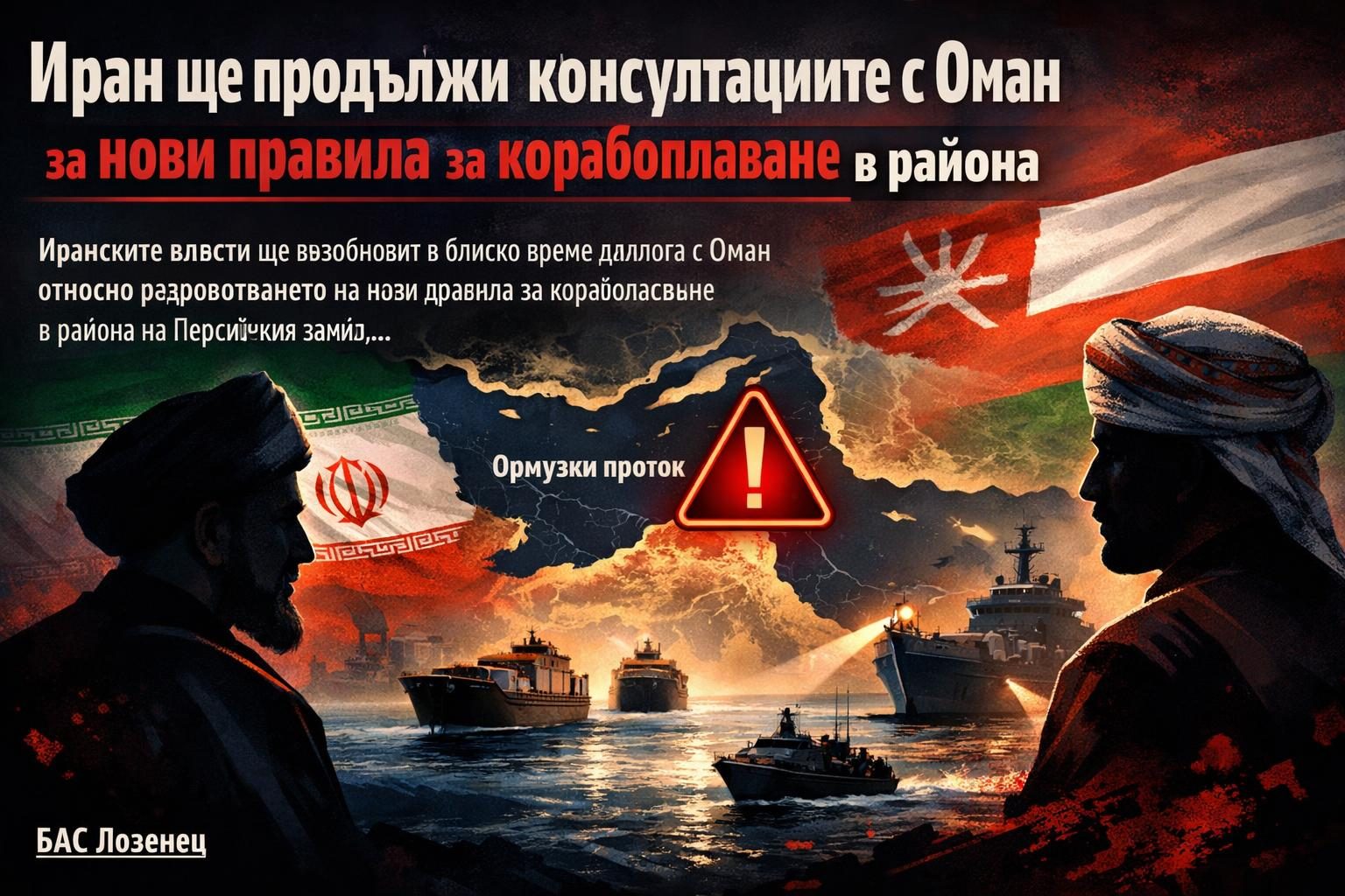 Иран ще продължи консултациите с Оман за нови правила за корабоплаване в района