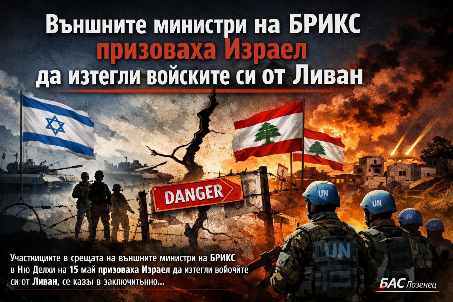 Външните министри на БРИКС призоваха Израел да изтегли войските си от Ливан