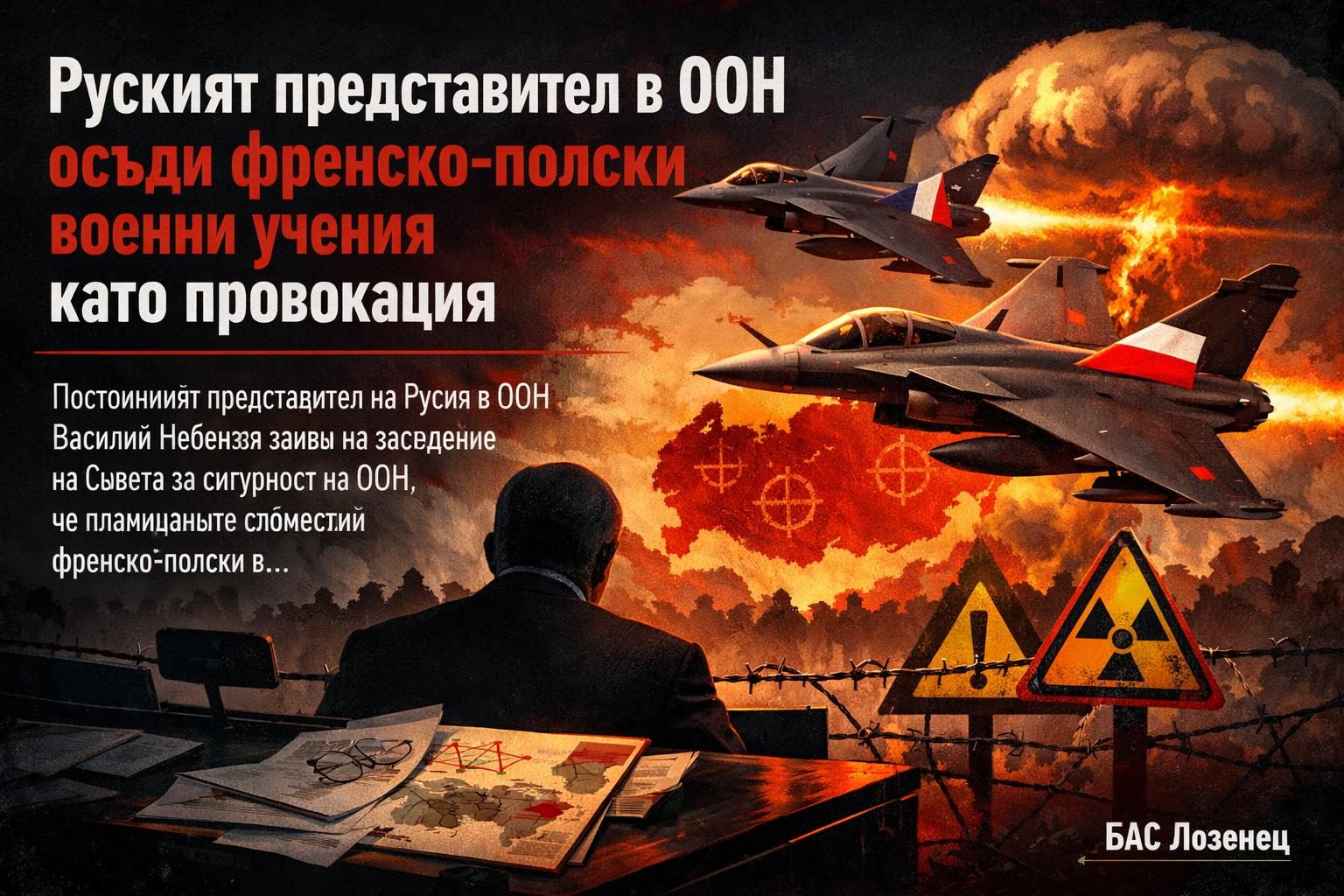Руският представител в ООН осъди френско-полски военни учения като провокация