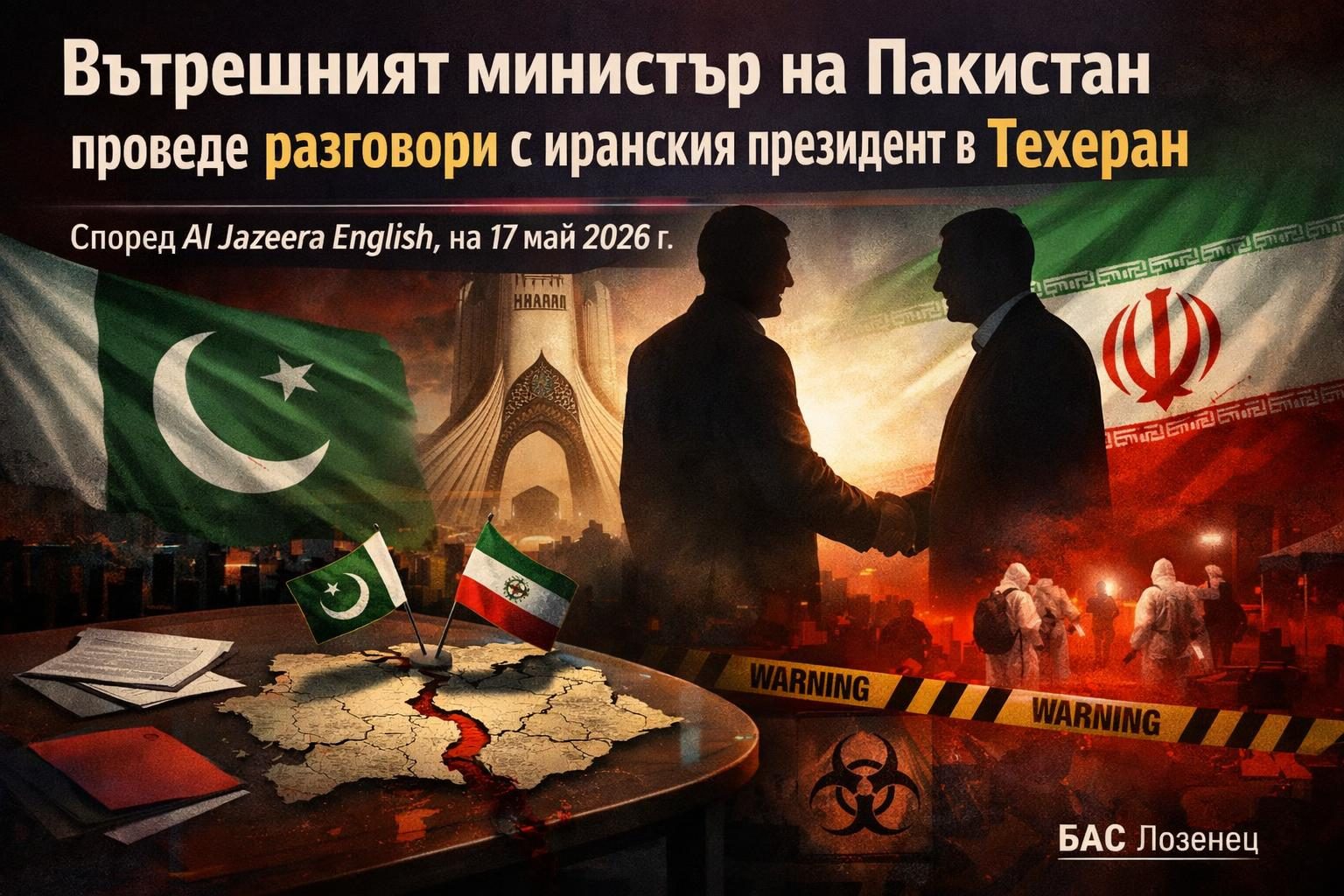Вътрешният министър на Пакистан проведе разговори с иранския президент в Техеран