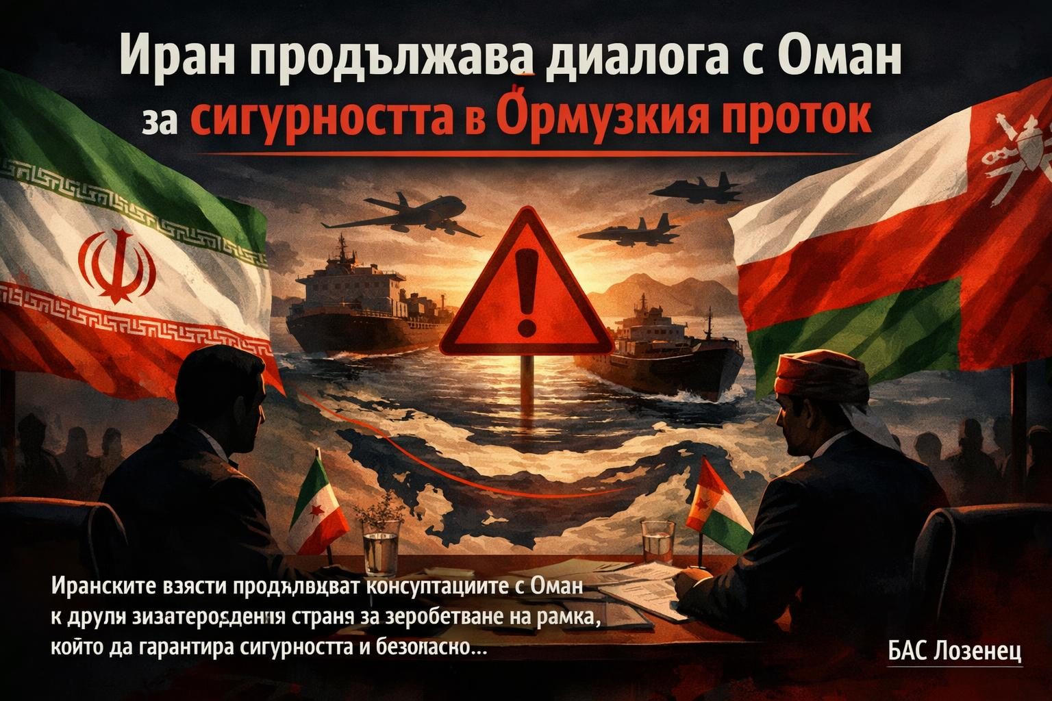 Иран продължава диалога с Оман за сигурността в Ормузкия проток