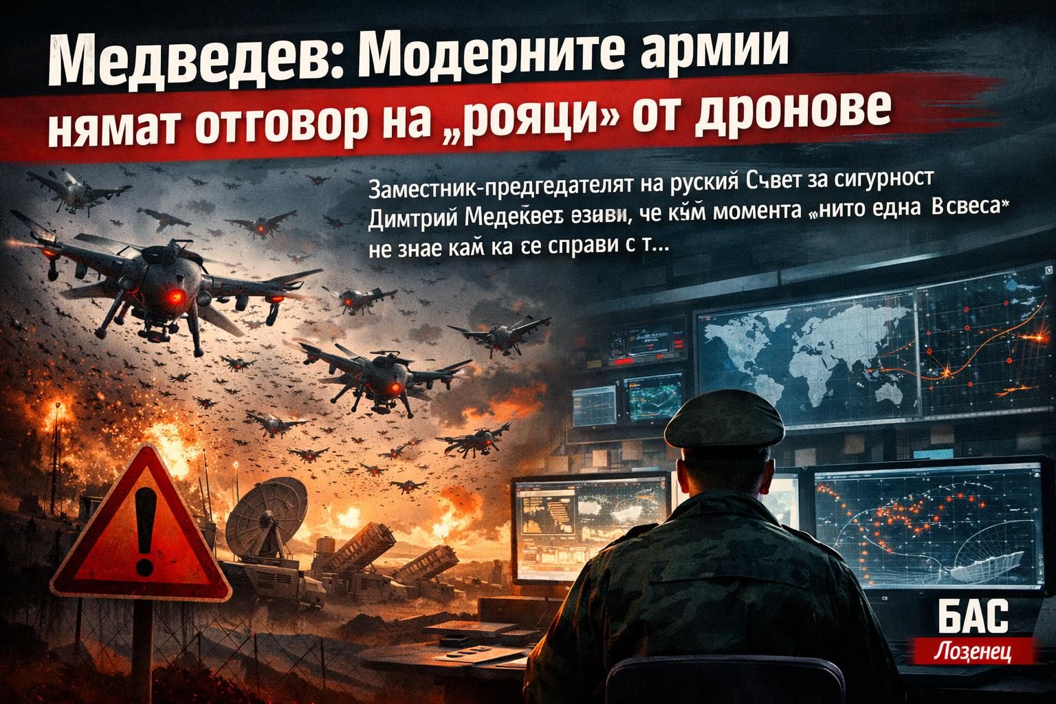 Медведев: Модерните армии нямат отговор на „рояци“ от дронове