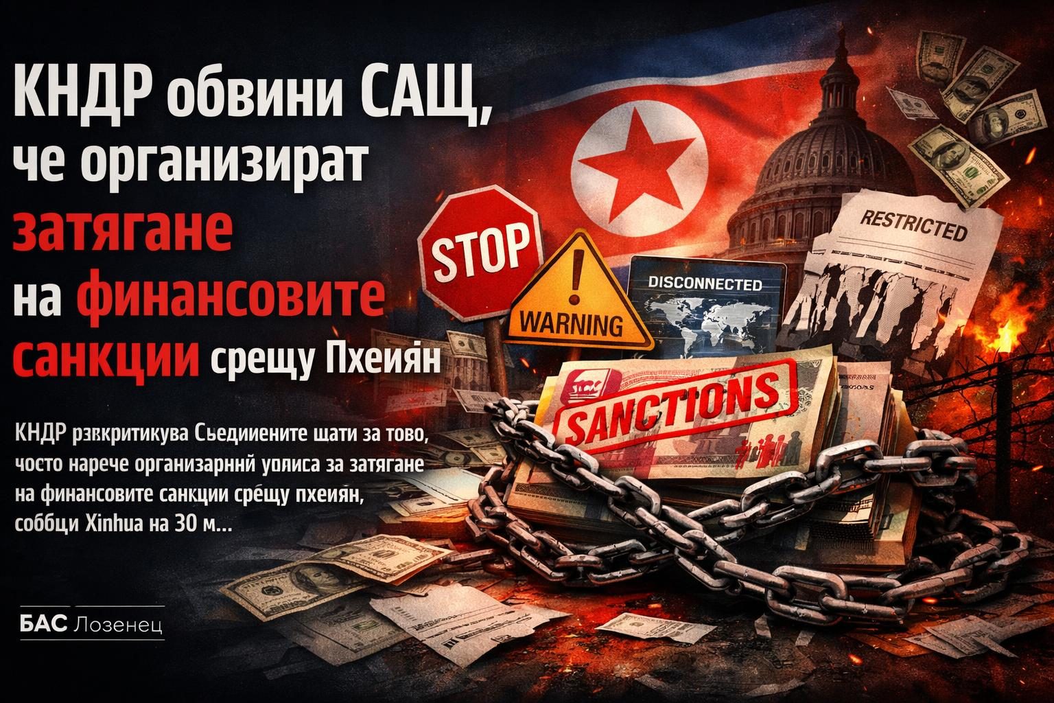 КНДР обвини САЩ, че организират затягане на финансовите санкции срещу Пхенян