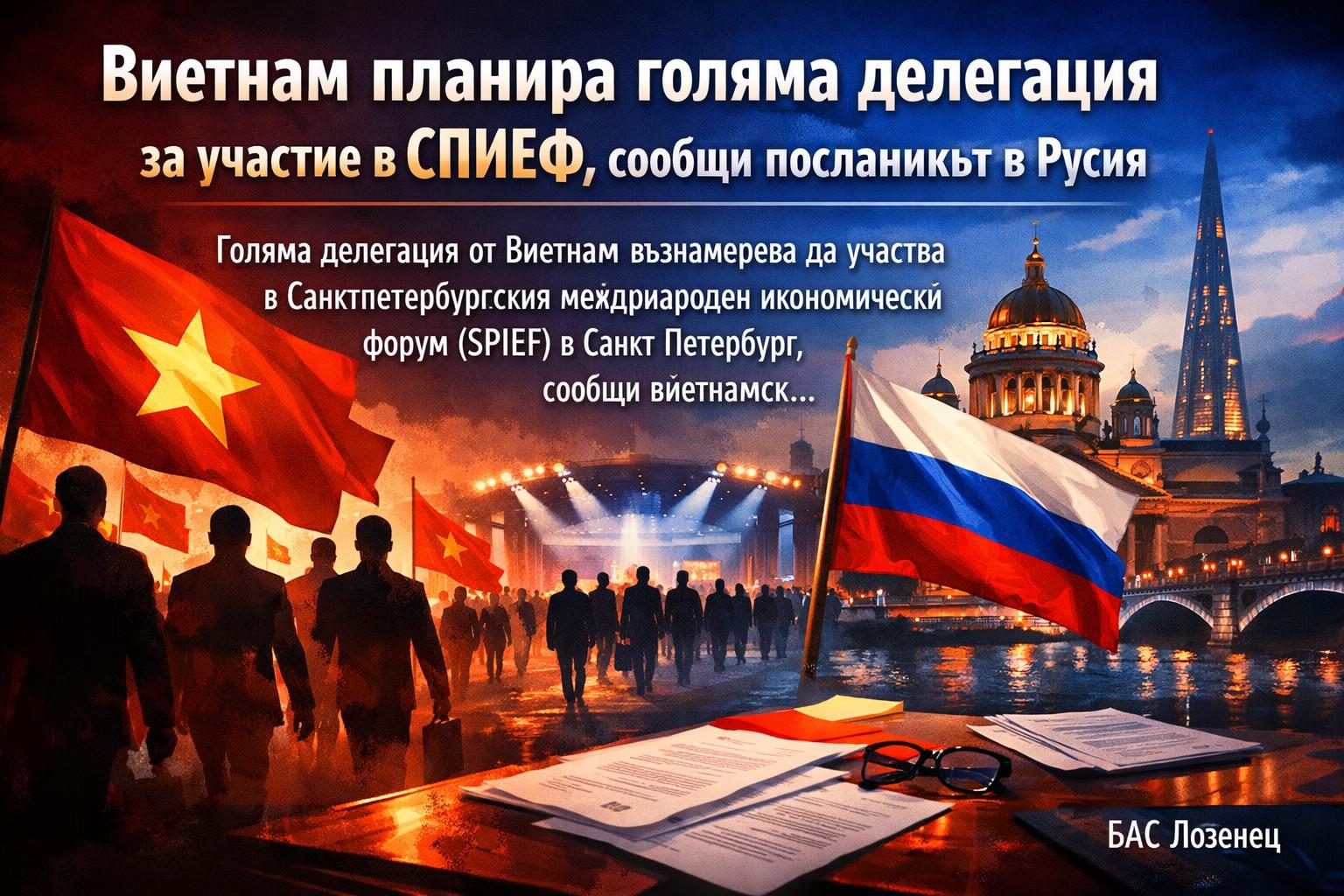 Виетнам планира голяма делегация за участие в СПИЕФ, съобщи посланикът в Русия