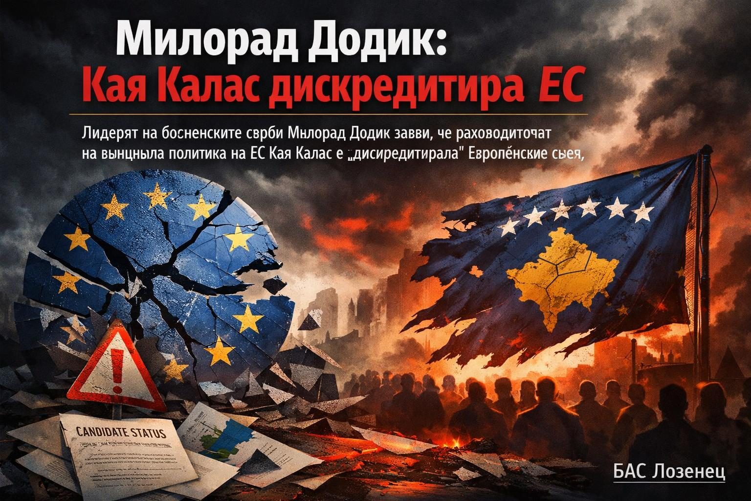 Милорад Додик: Кая Калас дискредитира ЕС