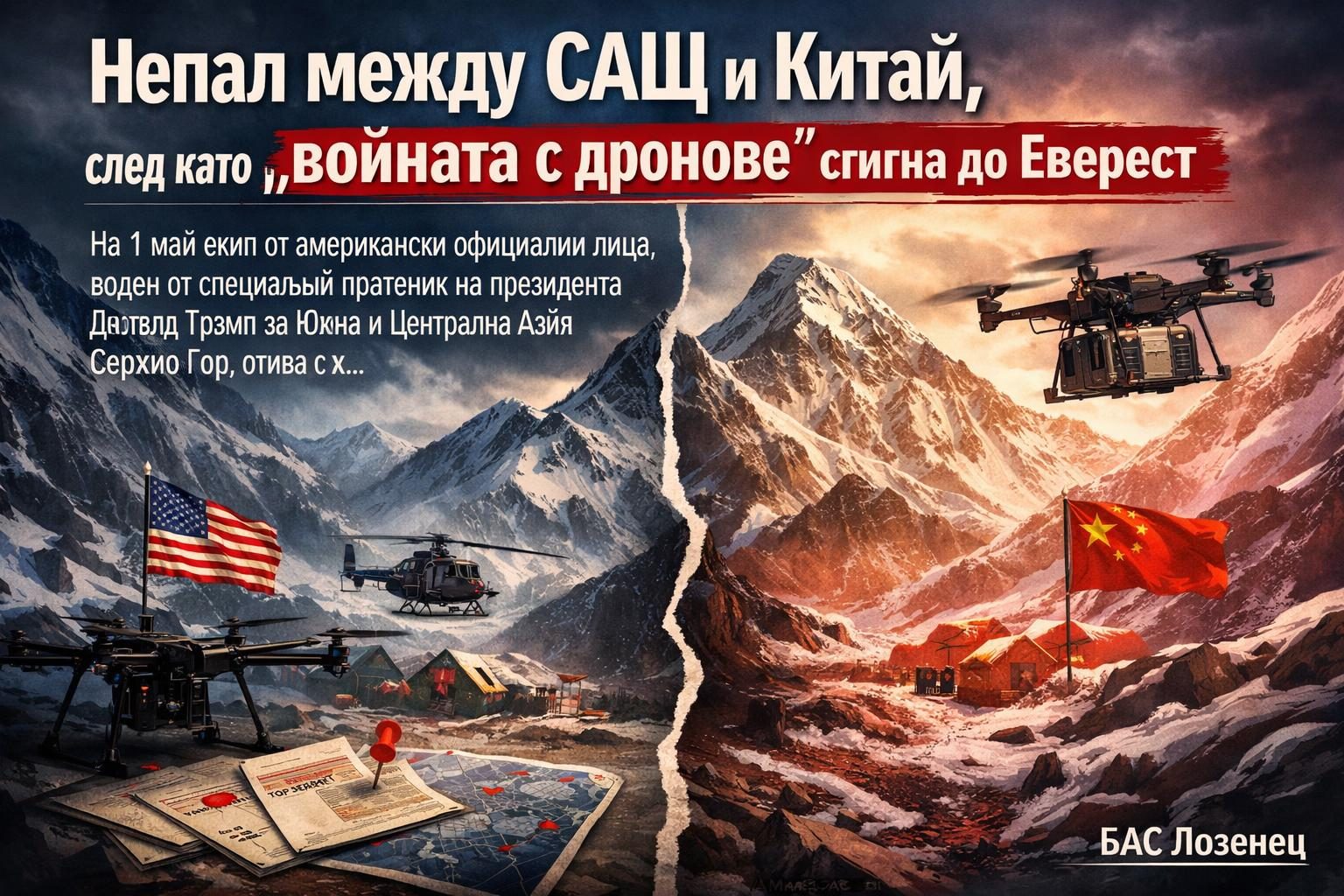 Непал между САЩ и Китай, след като „войната с дронове“ стигна до Еверест