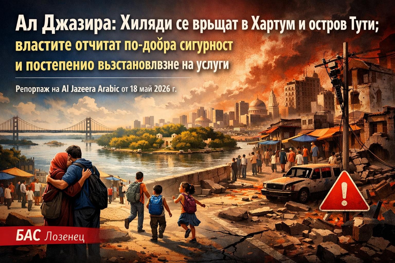 Ал Джазира: Хиляди се връщат в Хартум и остров Тути; властите отчитат по-добра сигурност и постепенно възстановяване на услуги