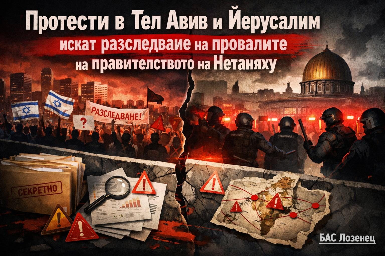 Протести в Тел Авив и Йерусалим искат разследване на провалите на правителството на Нетаняху
