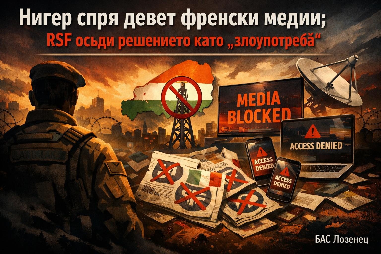 Нигер спря девет френски медии; RSF осъди решението като „злоупотреба“