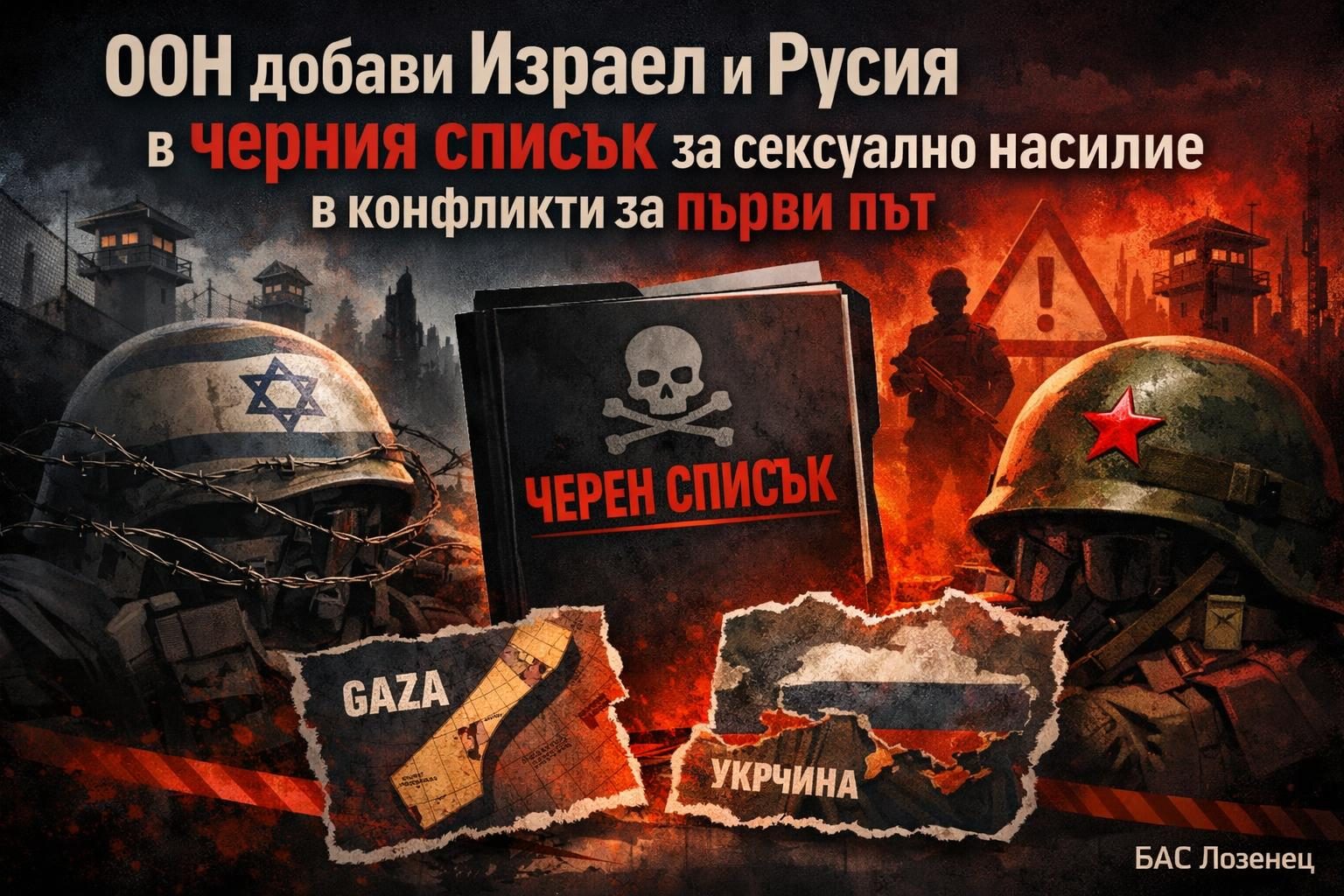 ООН добави Израел и Русия в черния списък за сексуално насилие в конфликти за първи път