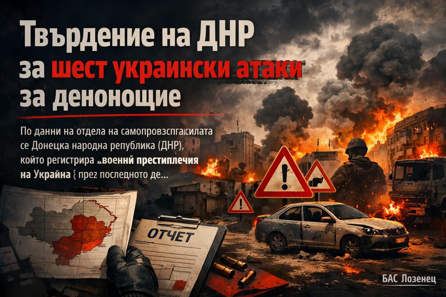 Твърдение на ДНР за шест украински атаки за денонощие