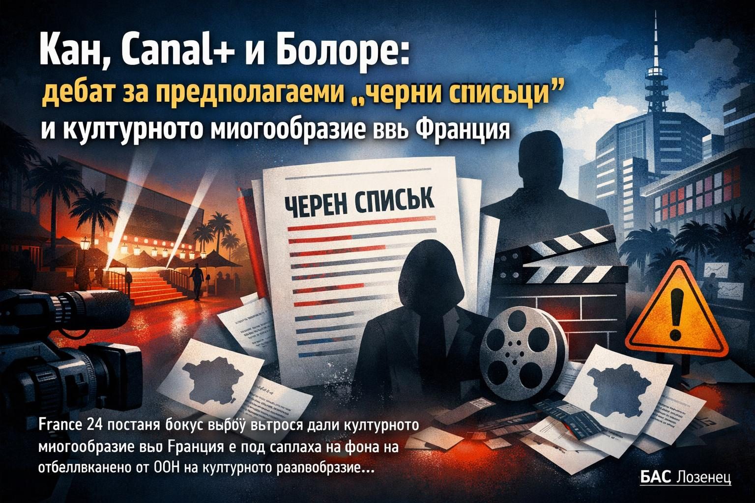 Кан, Canal+ и Болоре: дебат за предполагаеми „черни списъци“ и културното многообразие във Франция