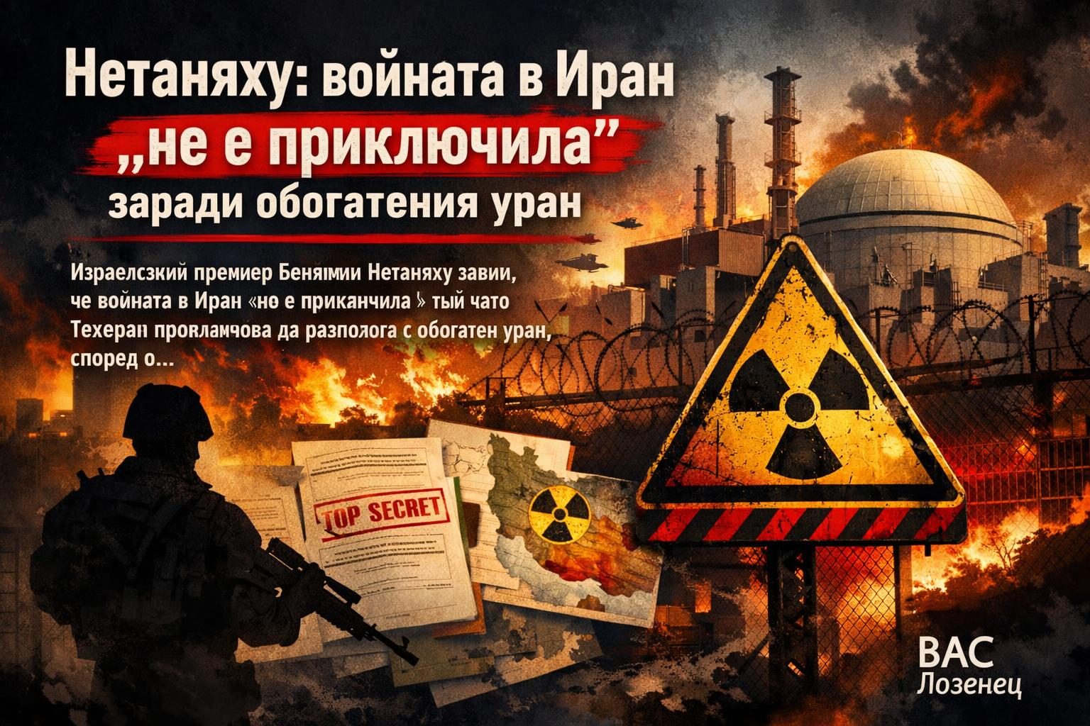 Нетаняху: войната в Иран „не е приключила“ заради обогатения уран