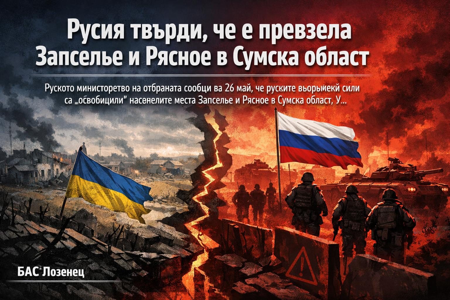 Русия твърди, че е превзела Запселье и Рясное в Сумска област