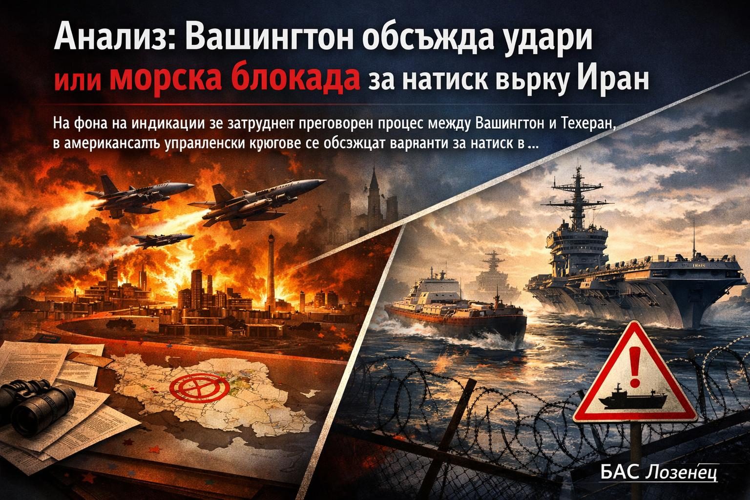 Анализ: Вашингтон обсъжда удари или морска блокада за натиск върху Иран