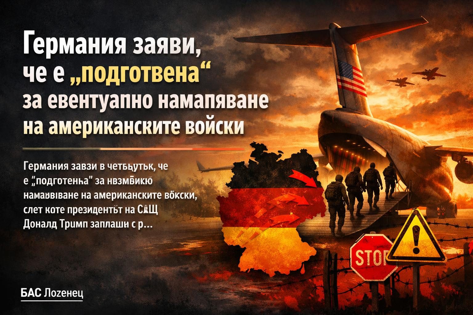 Германия заяви, че е „подготвена“ за евентуално намаляване на американските войски