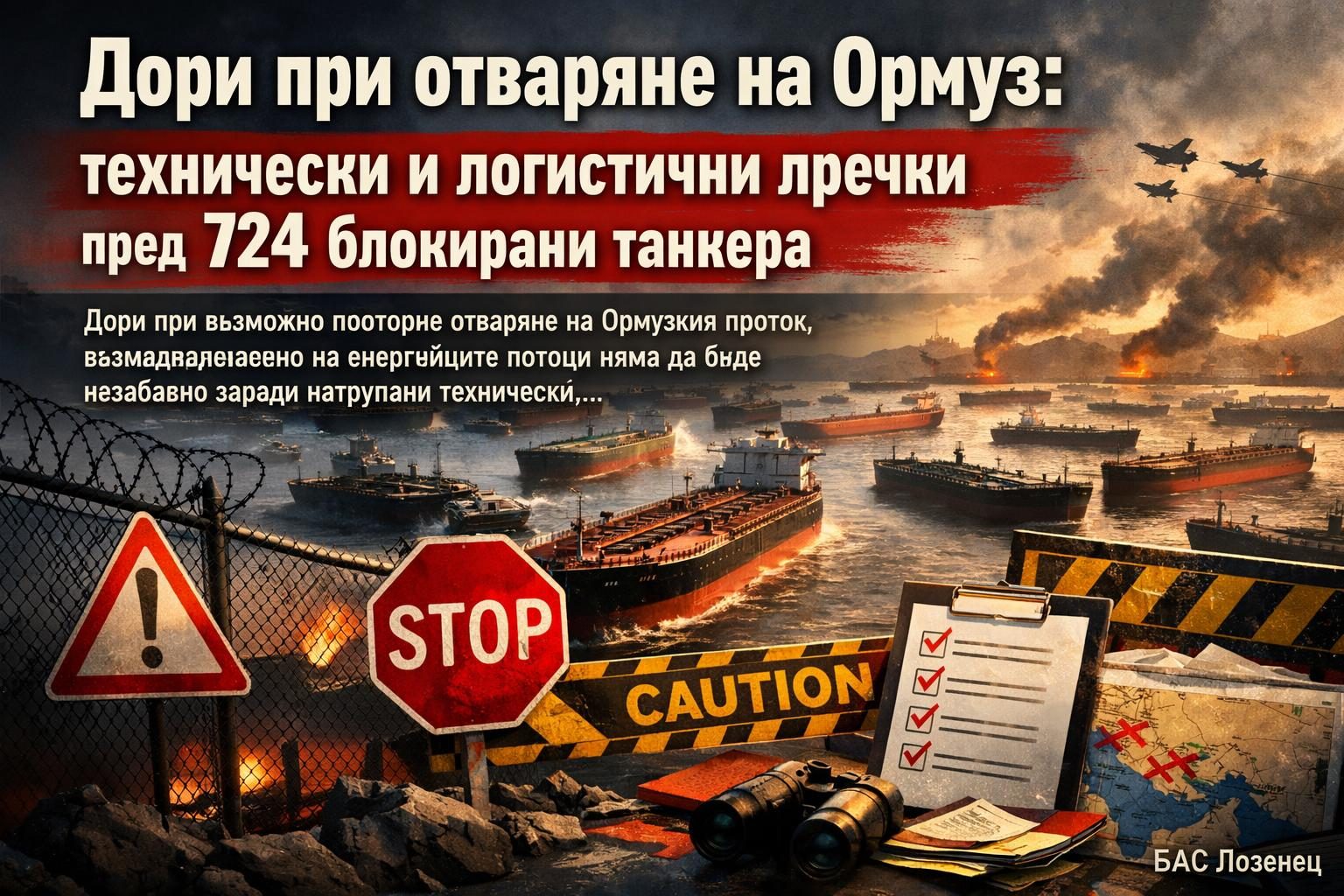 Дори при отваряне на Ормуз: технически и логистични пречки пред 724 блокирани танкера
