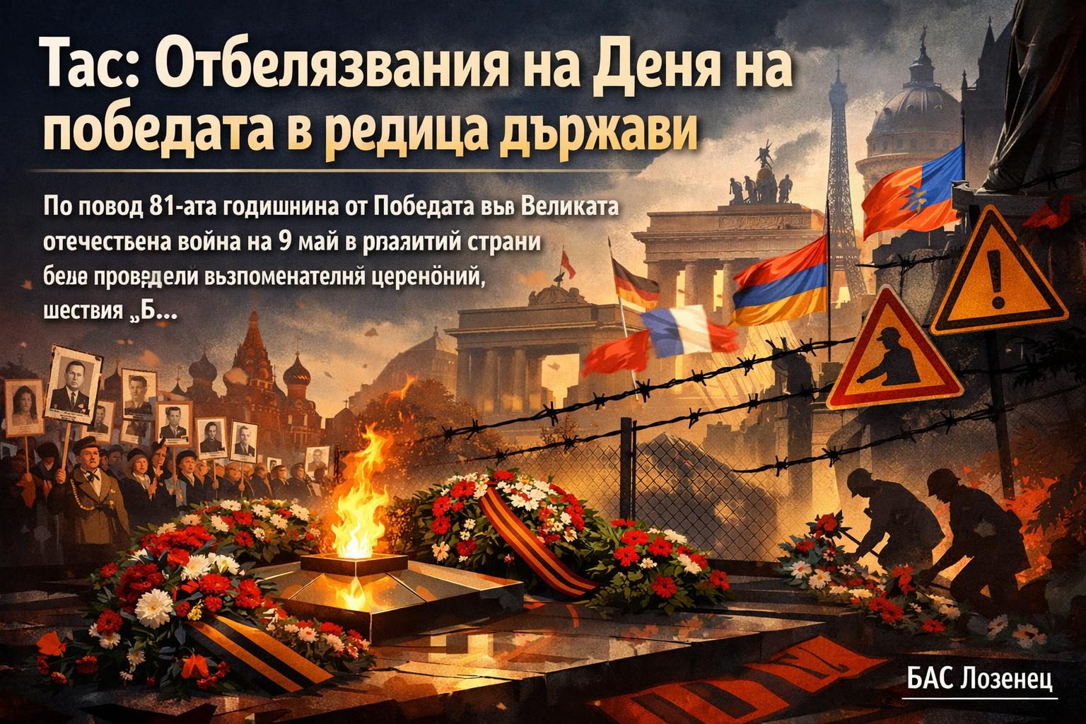 Тас: Отбелязвания на Деня на победата в редица държави