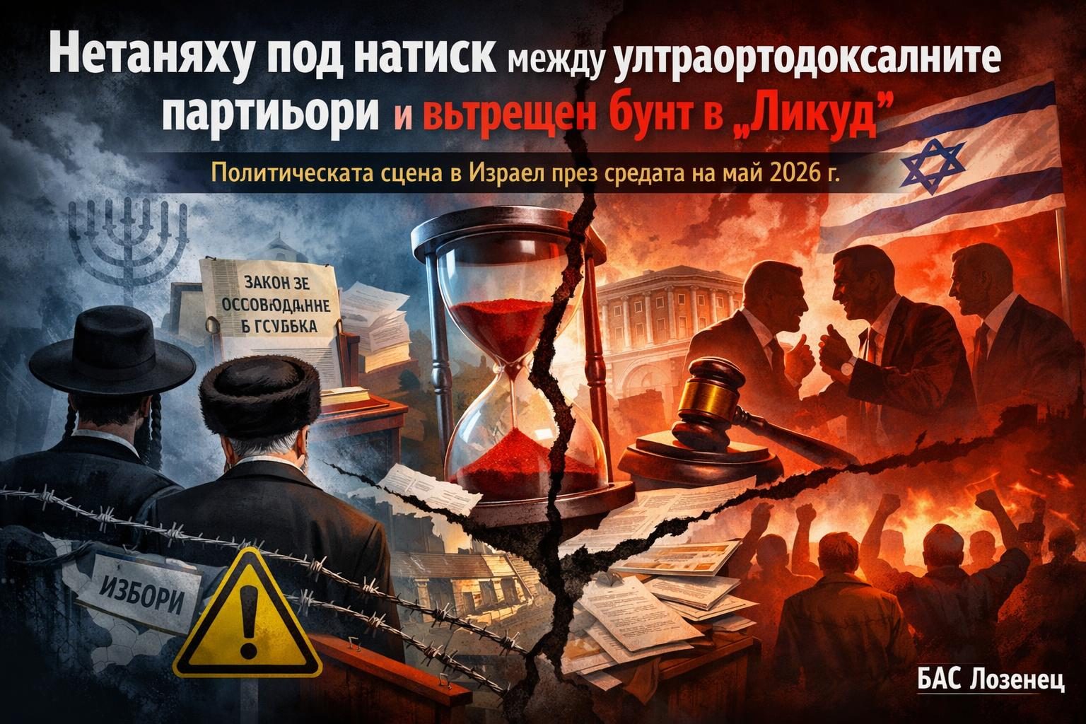 Нетаняху под натиск между ултраортодоксалните партньори и вътрешен бунт в „Ликуд“