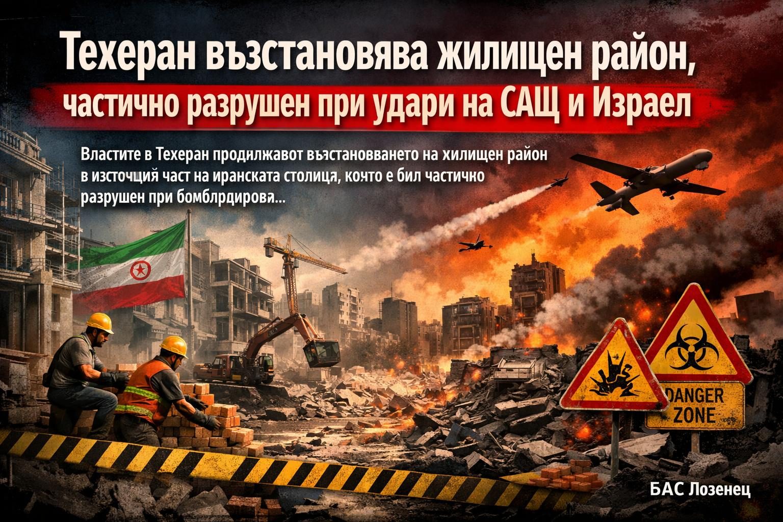 Техеран възстановява жилищен район, частично разрушен при удари на САЩ и Израел