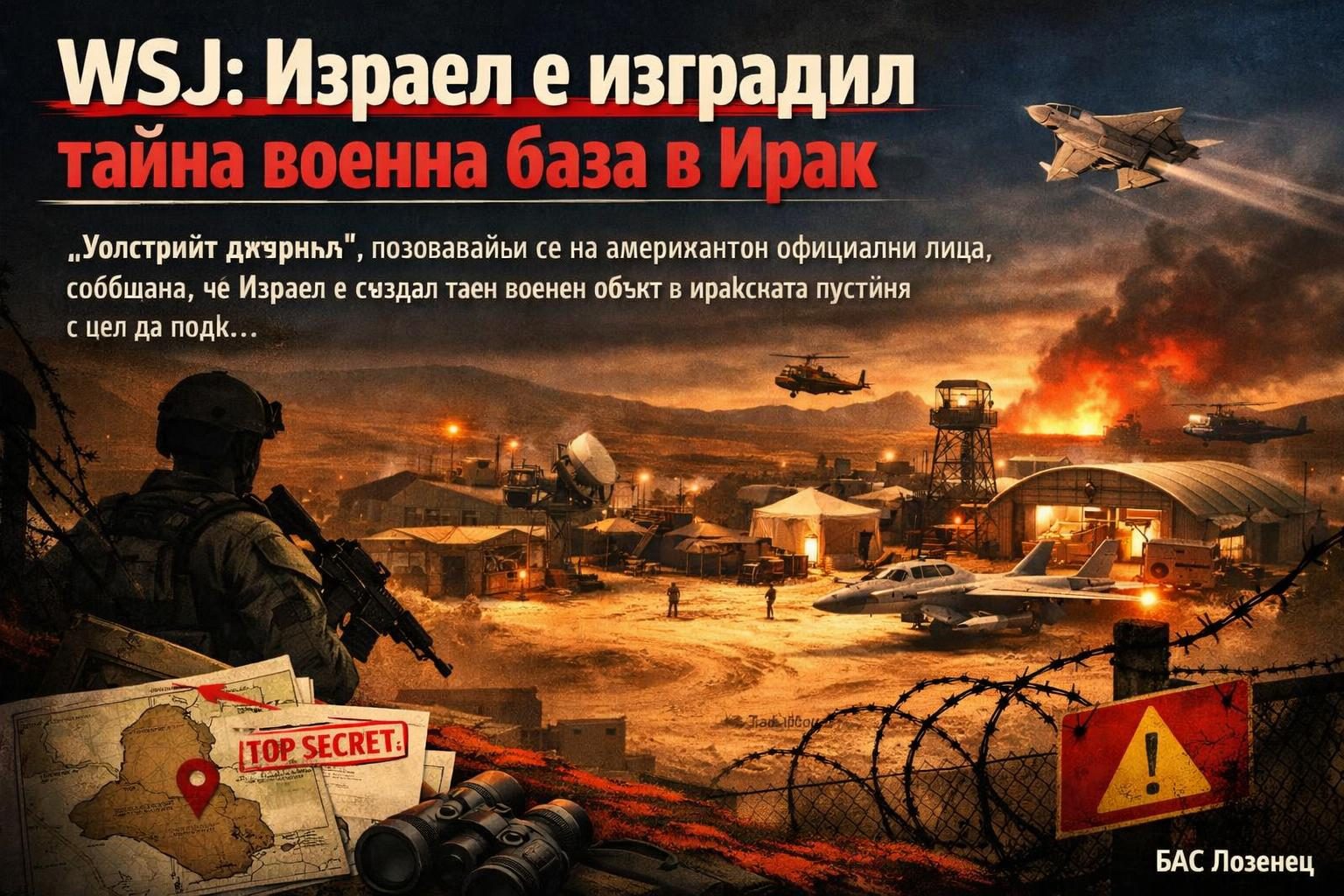 WSJ: Израел е изградил тайна военна база в Ирак